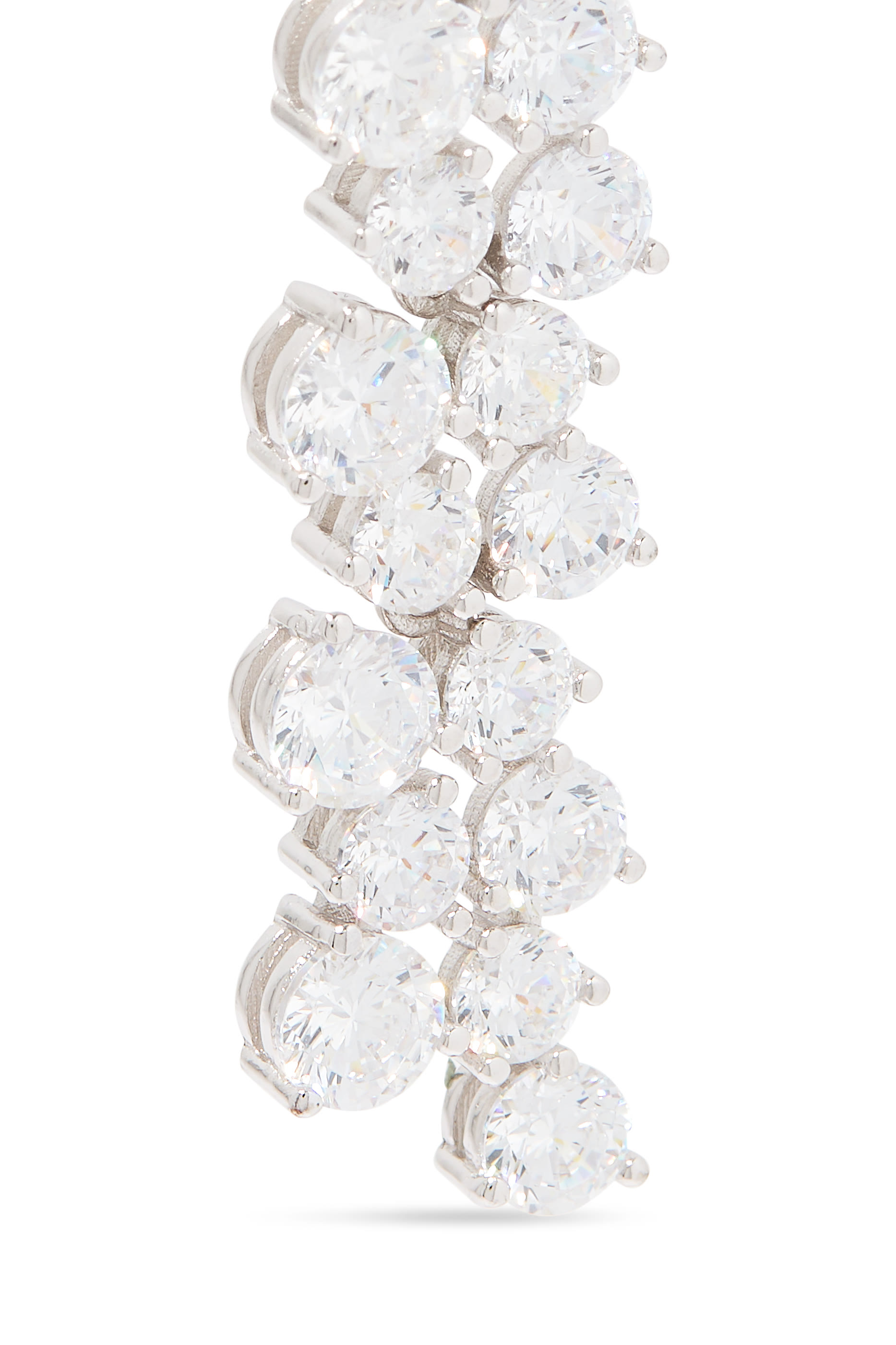 Aspen Drop Earrings, Silver Plated & Cubic Zirconia