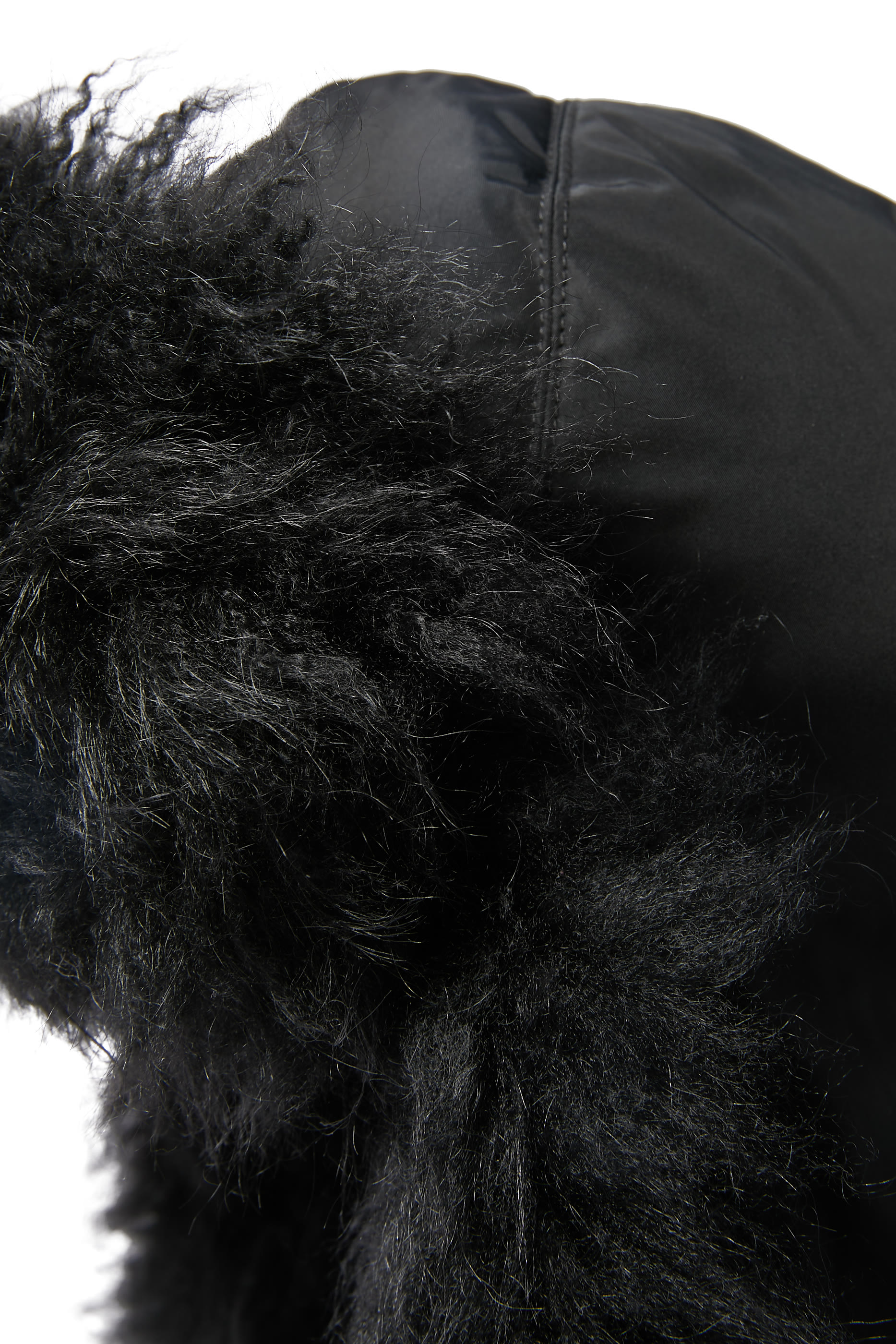 Ushanka in Quilted Technical Fabric with Fox Fur