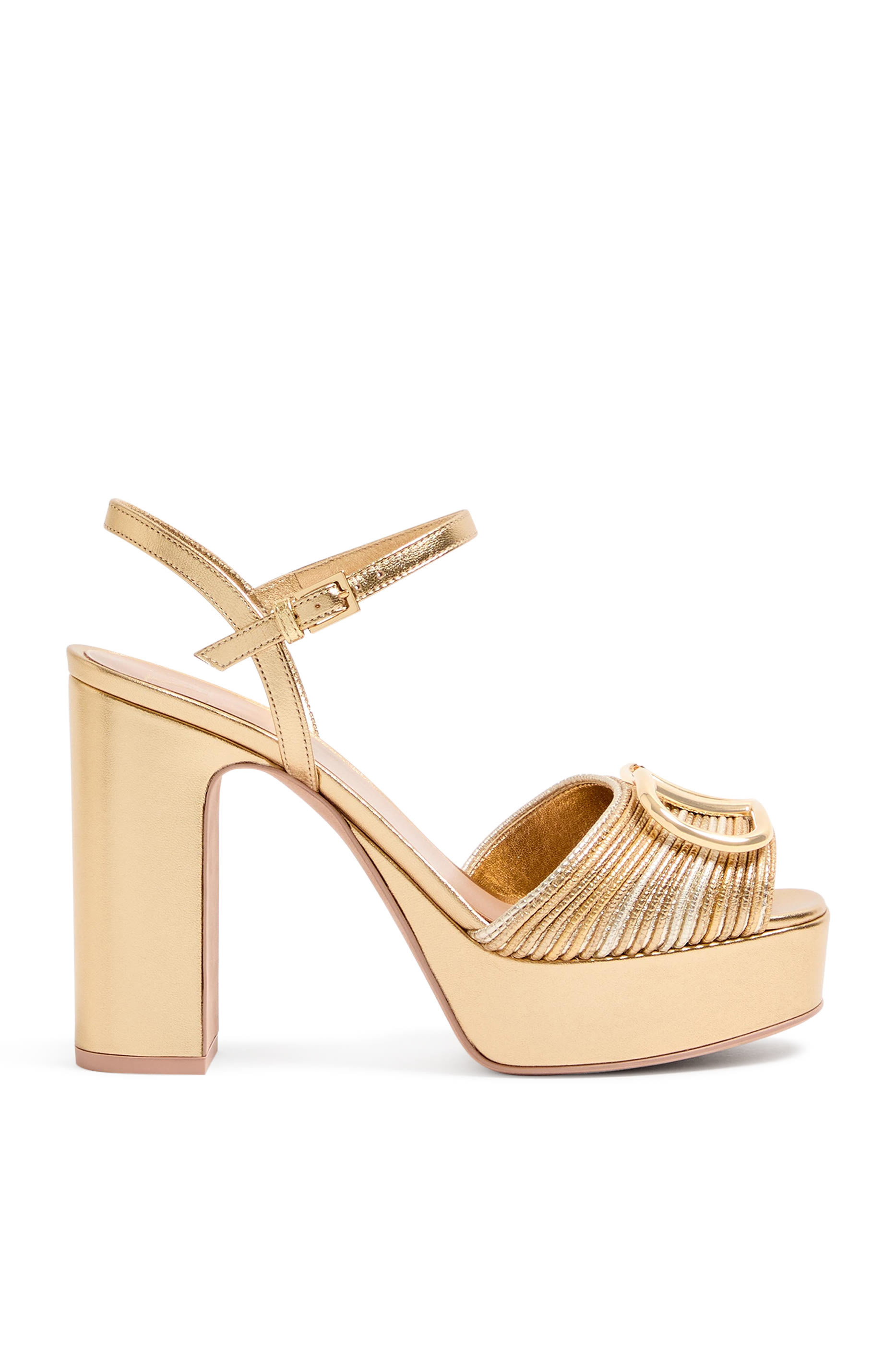  VLogo Signature Metallic 115 Platform Sandals
