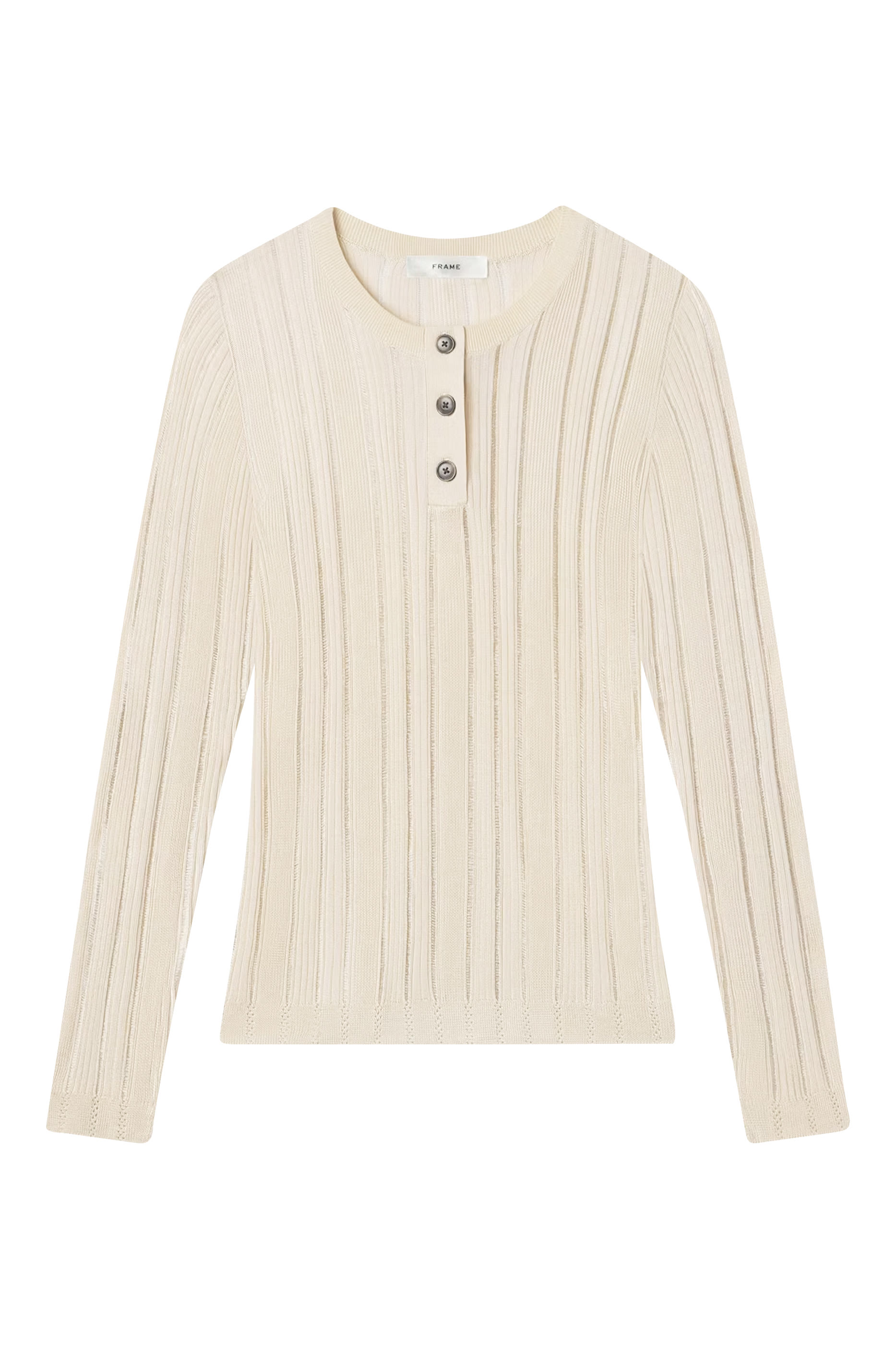 Laddered Rib Henley Top