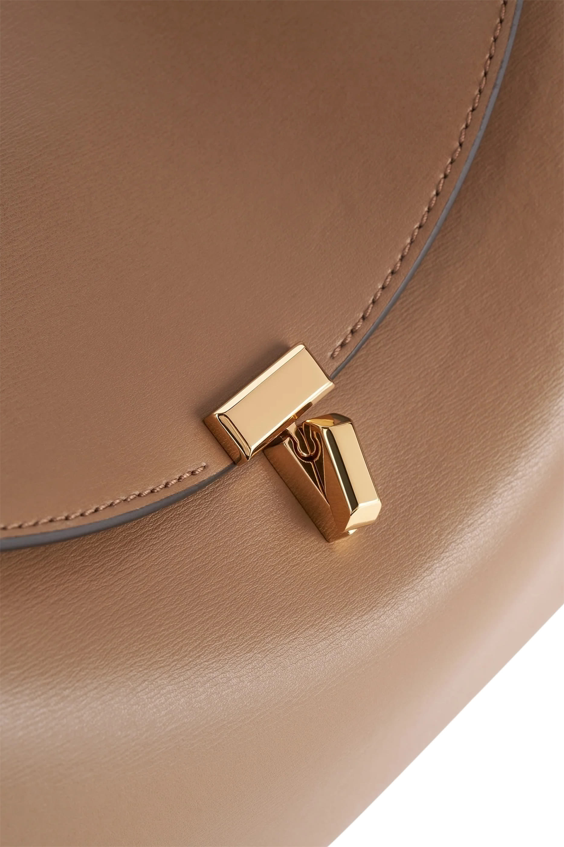 T-Lock Leather Top Handle Bag