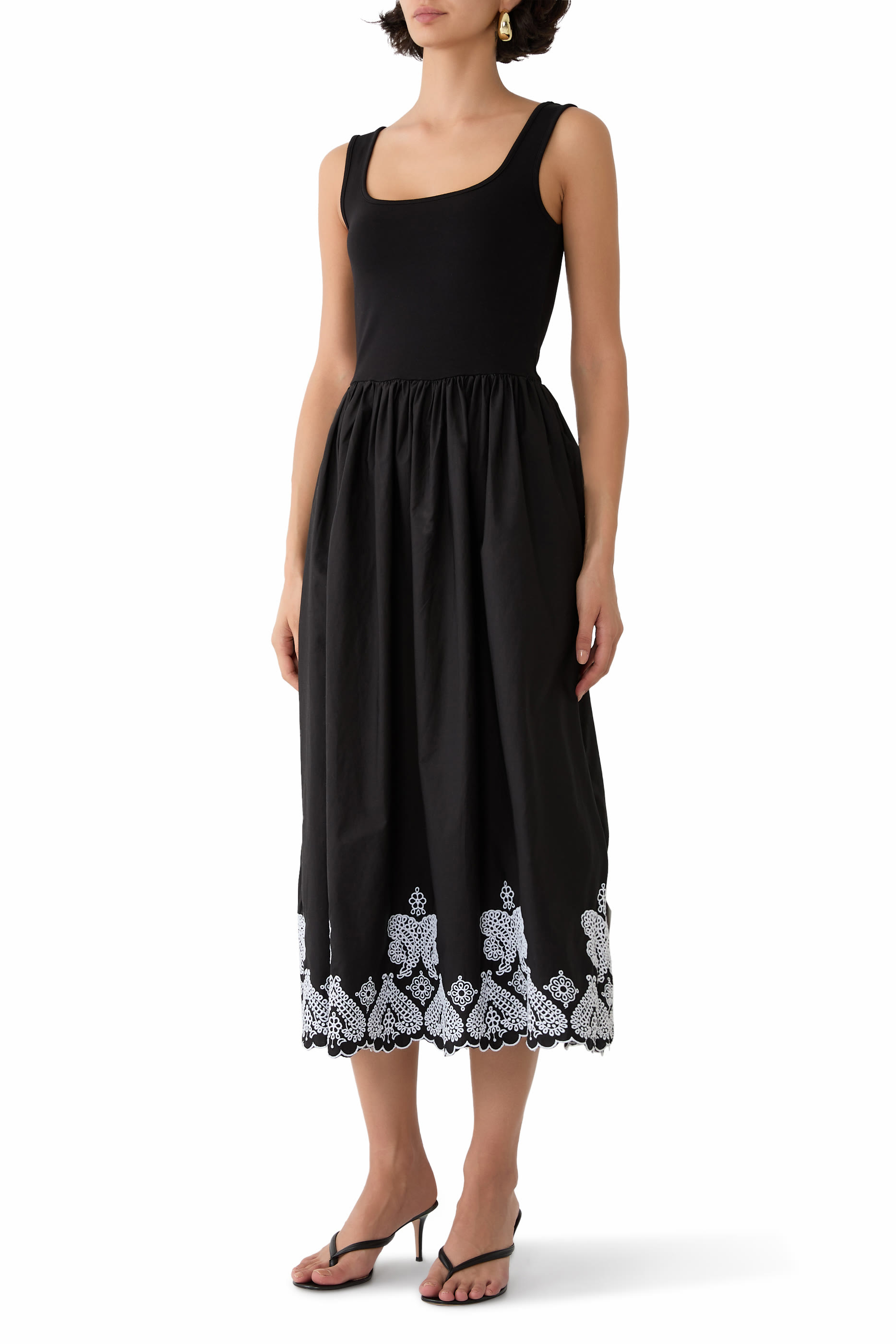 Floral Embroidered Colorado Midi Dress