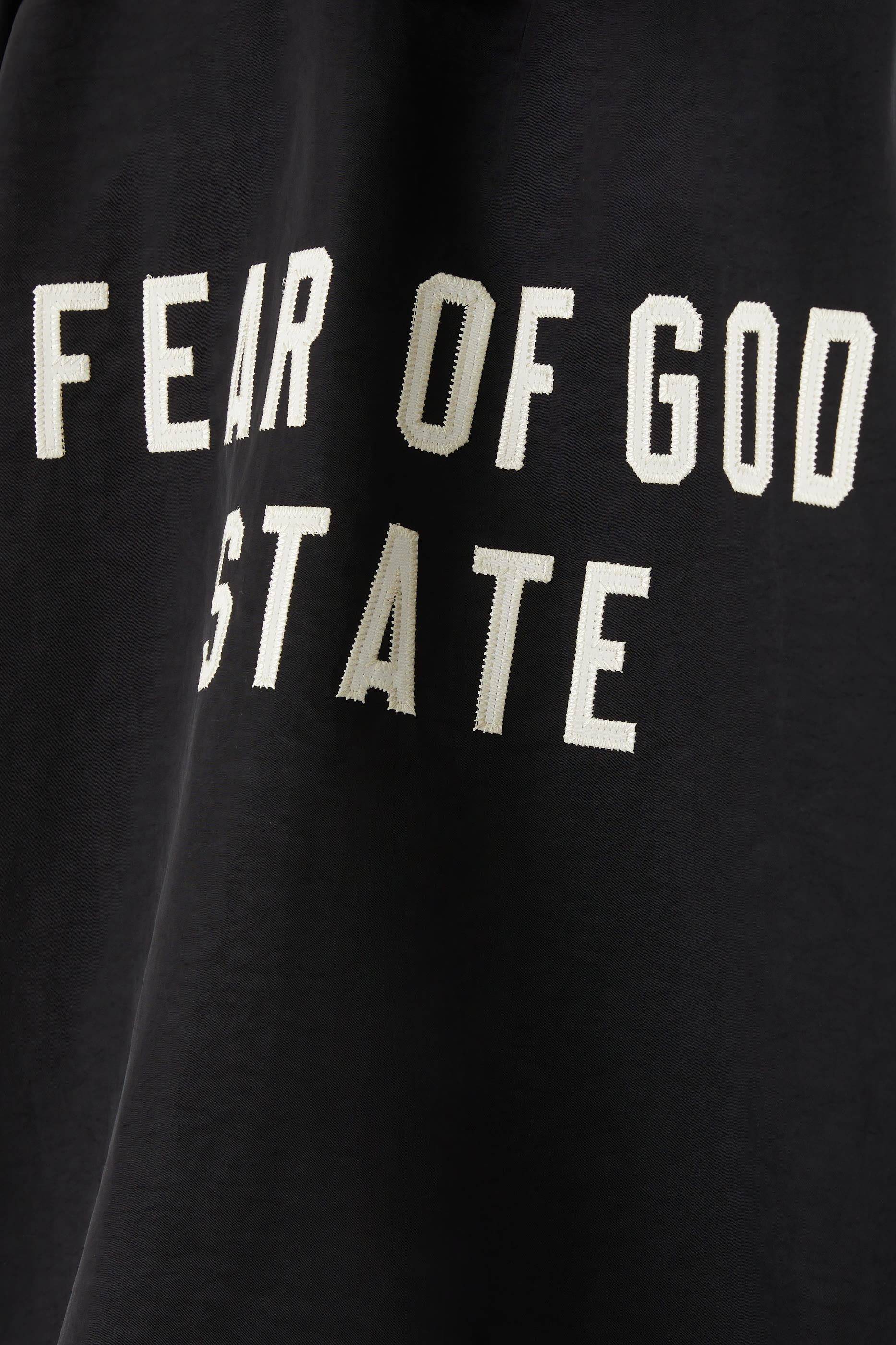 Textured Nylon Hooded Coaches Jacket