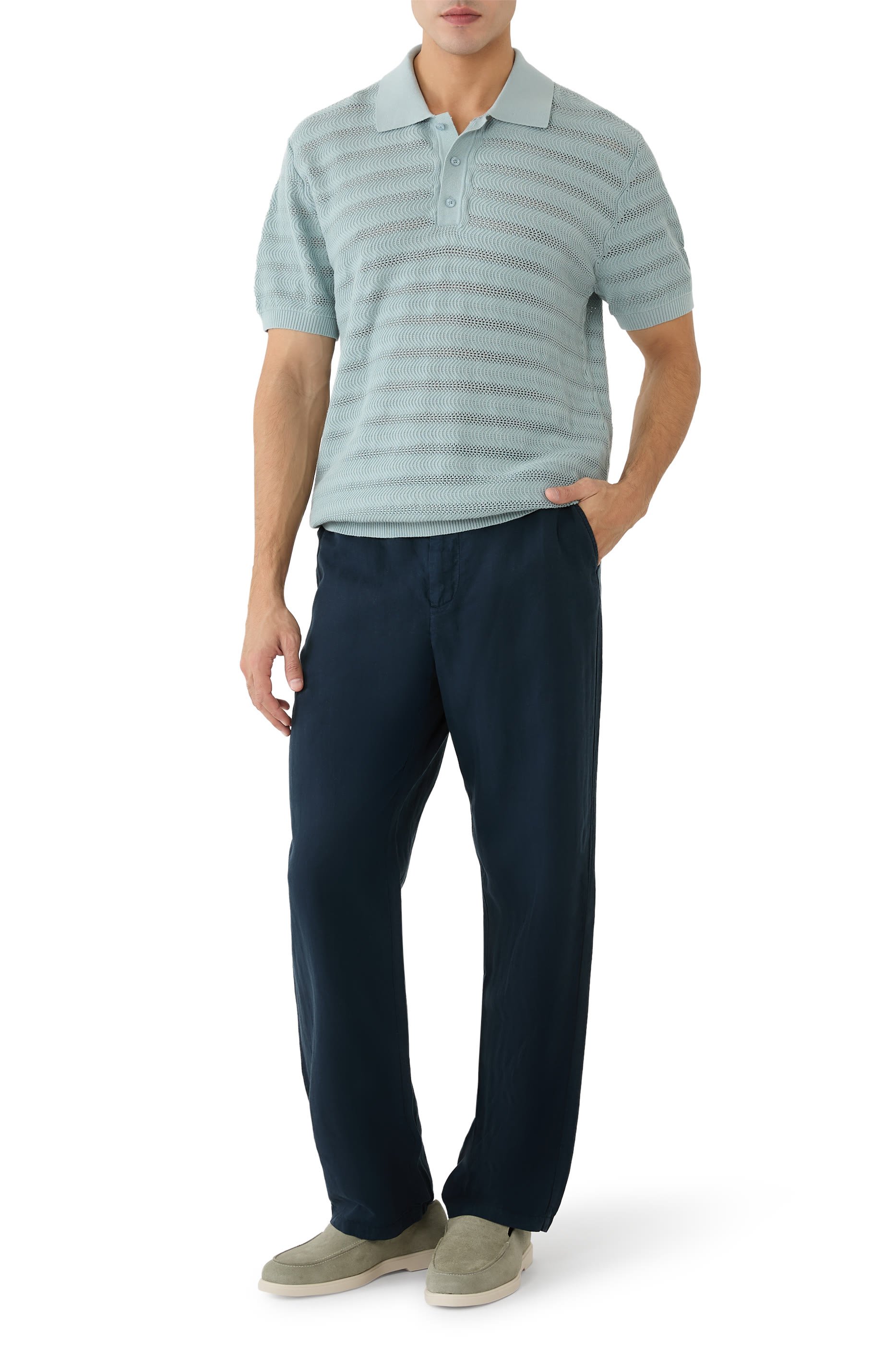 Mendes Linen-Blend Trousers 