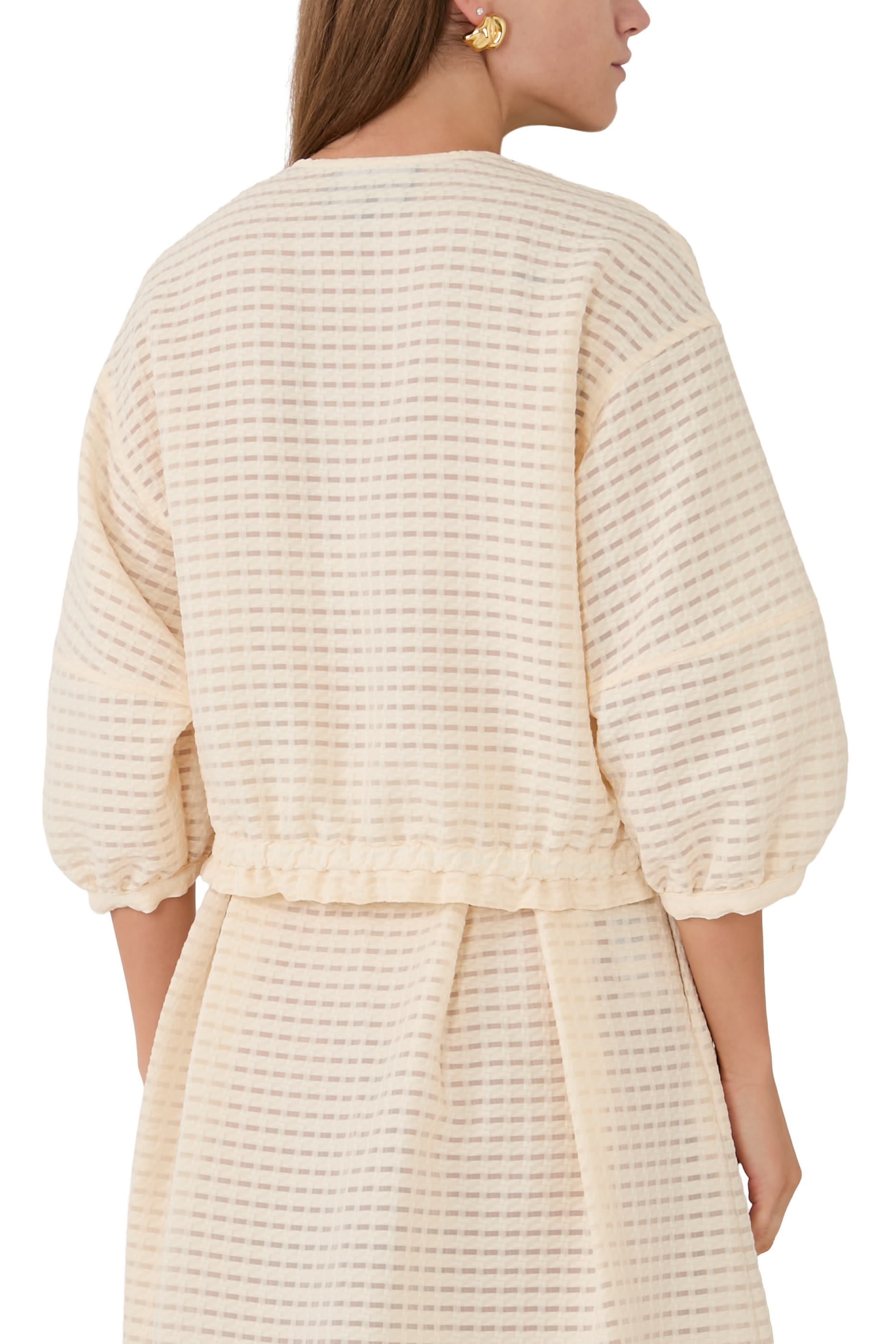 Vichy 3D Jacquard Blouson