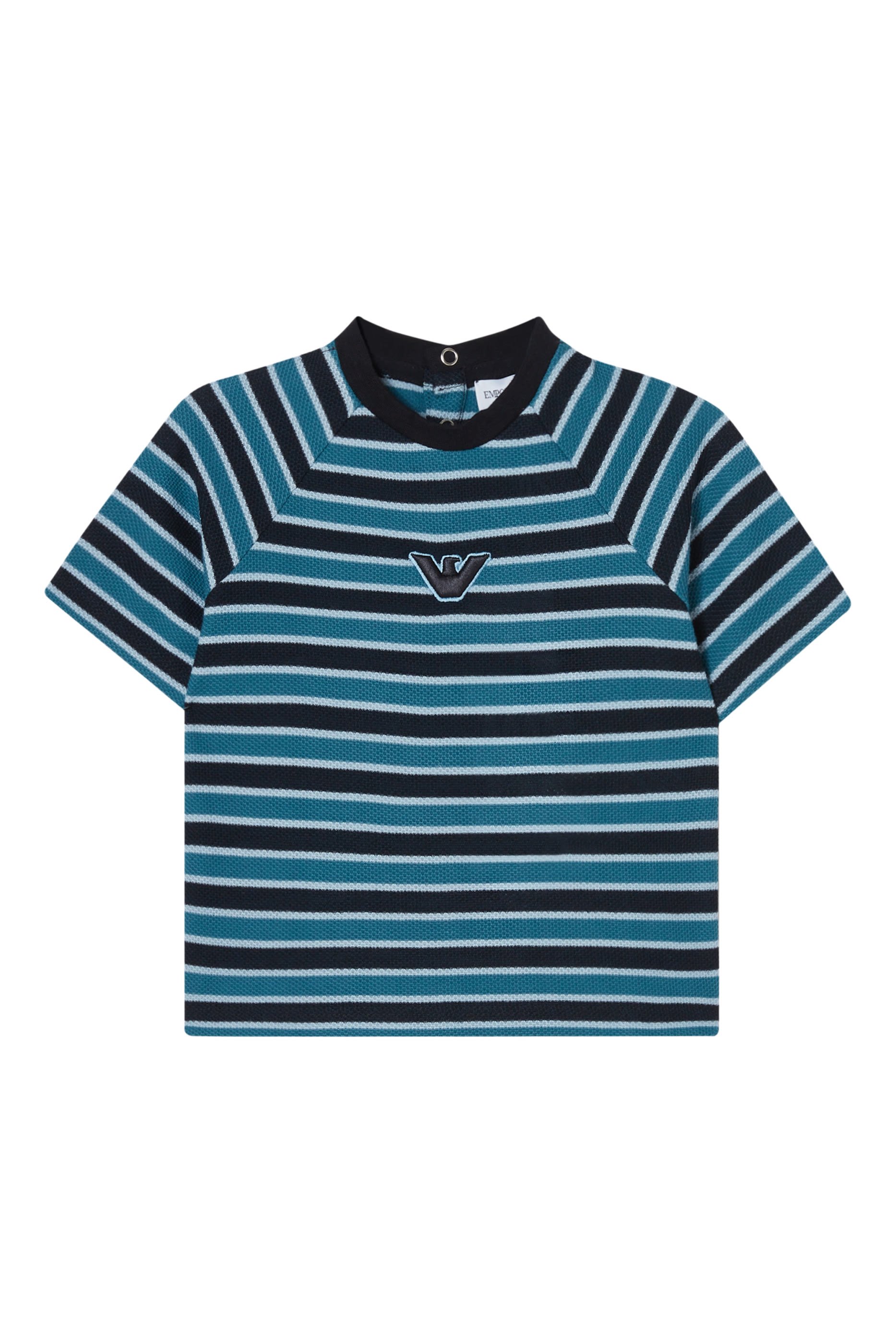 Kids Striped Eagle Logo T-Shirt