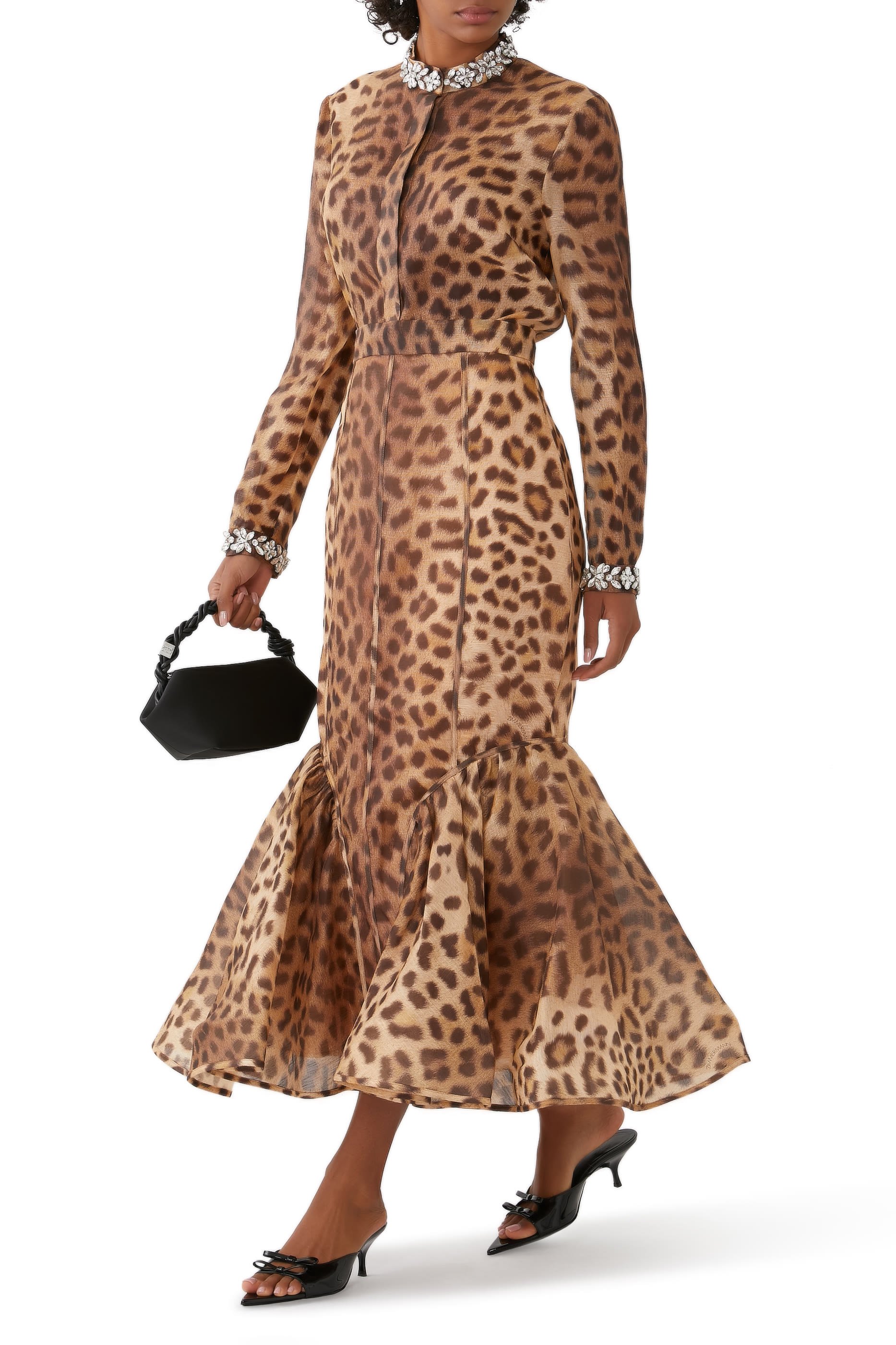 Crush Panelled Pencil Skirt