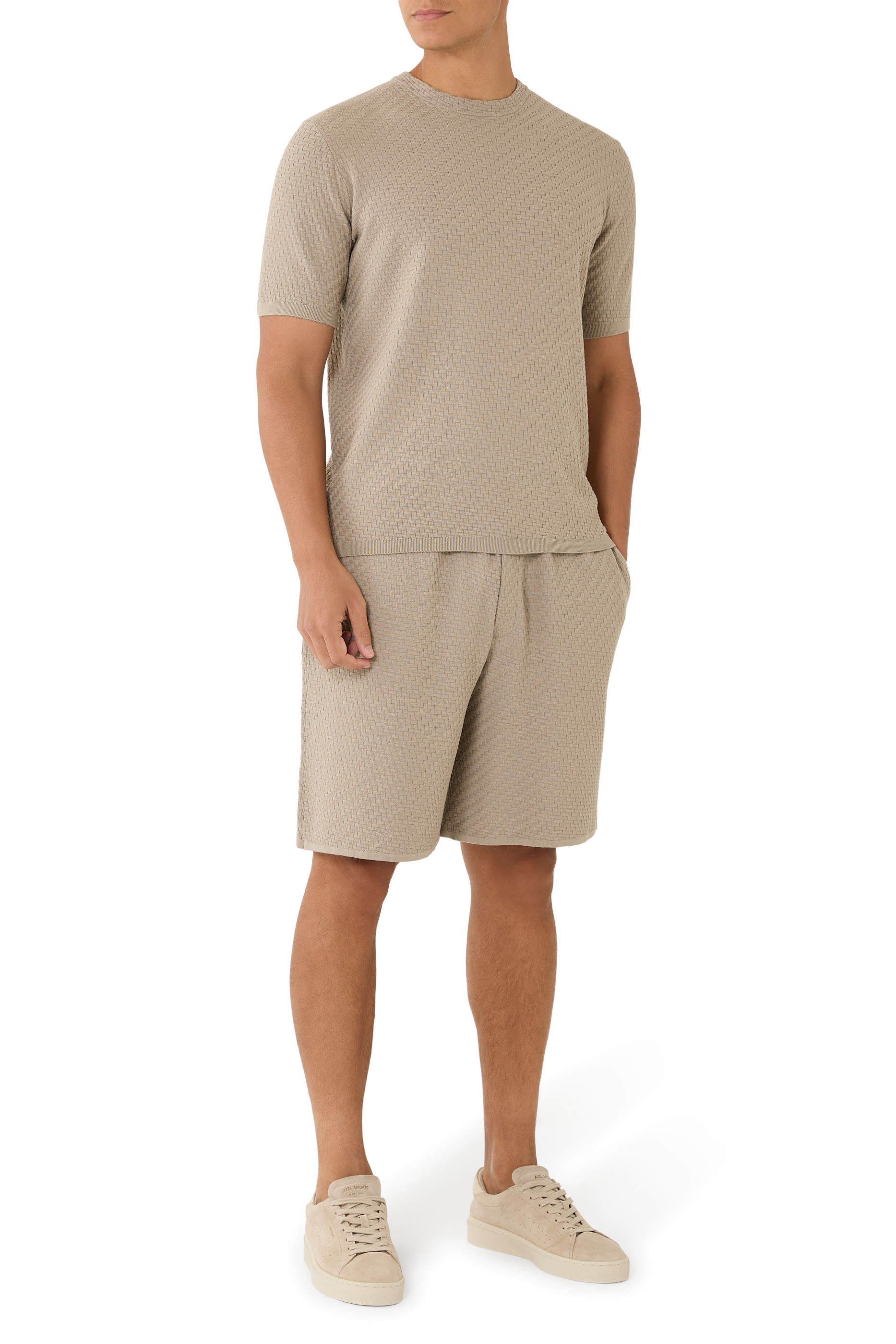 Knit Elastic Waistband Shorts