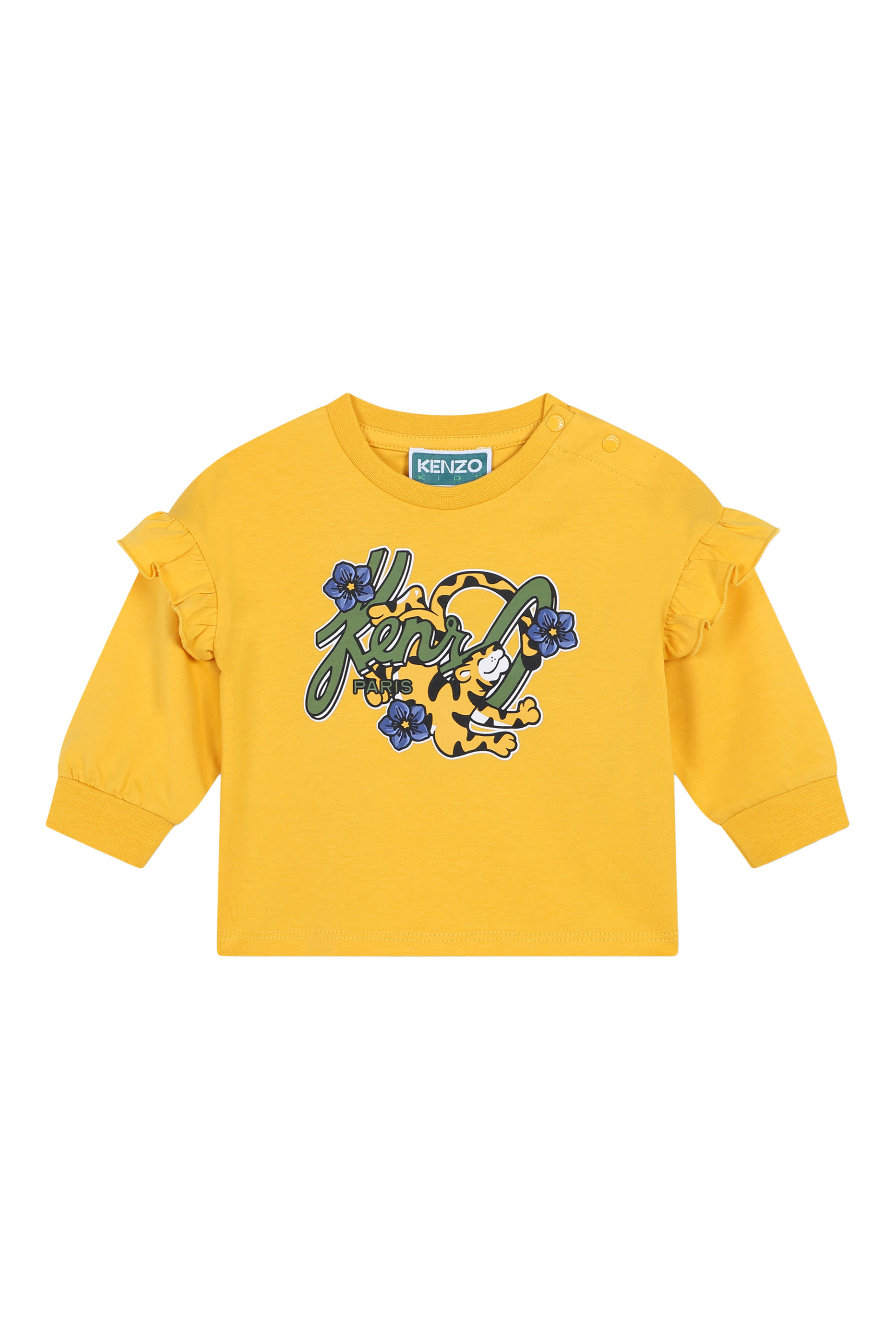 Kids Monkey Flower Long Sleeves Top
