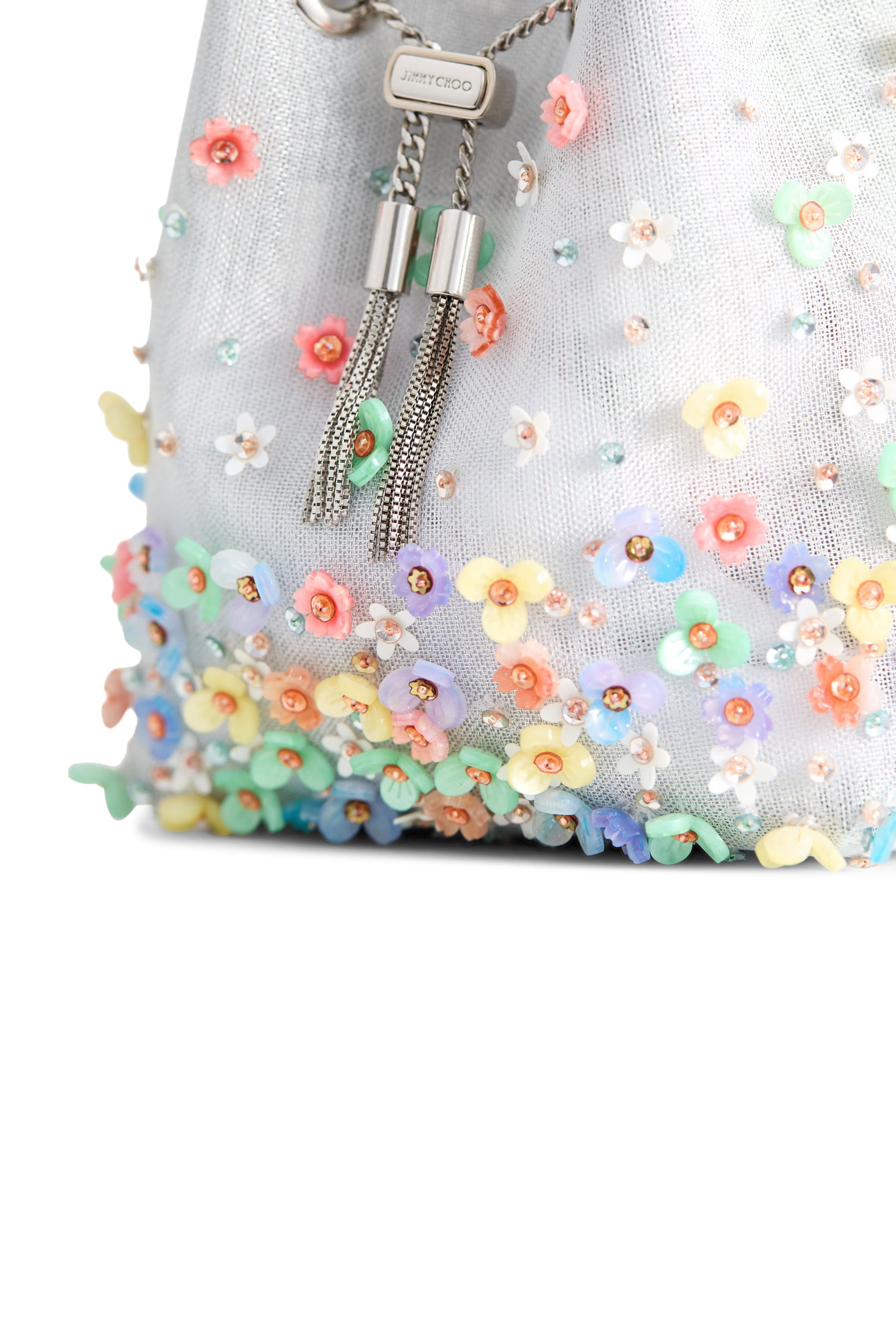 Bon Bon Mesh Bag with Embroidered Daisies