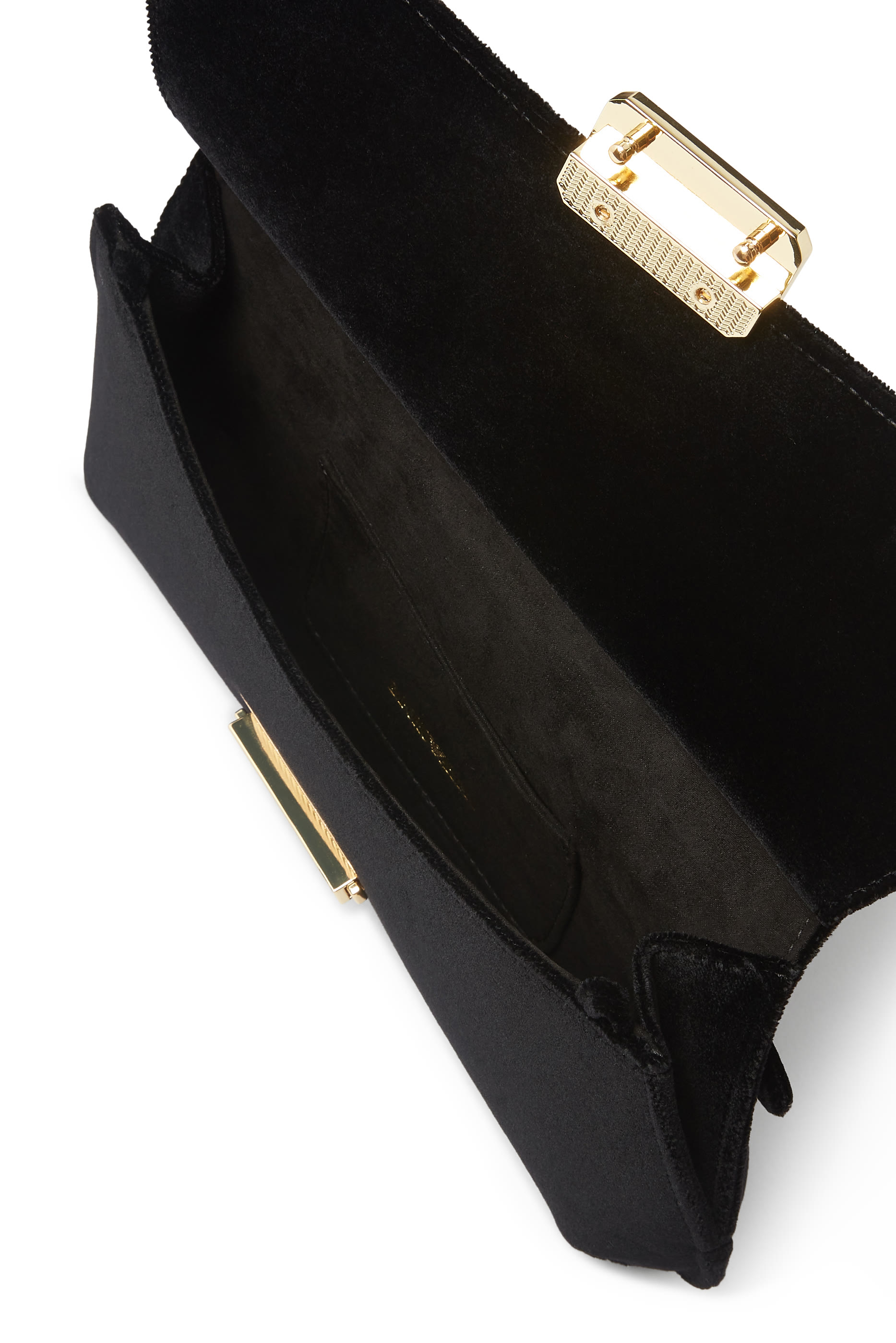 Logo Satin Clutch Bag