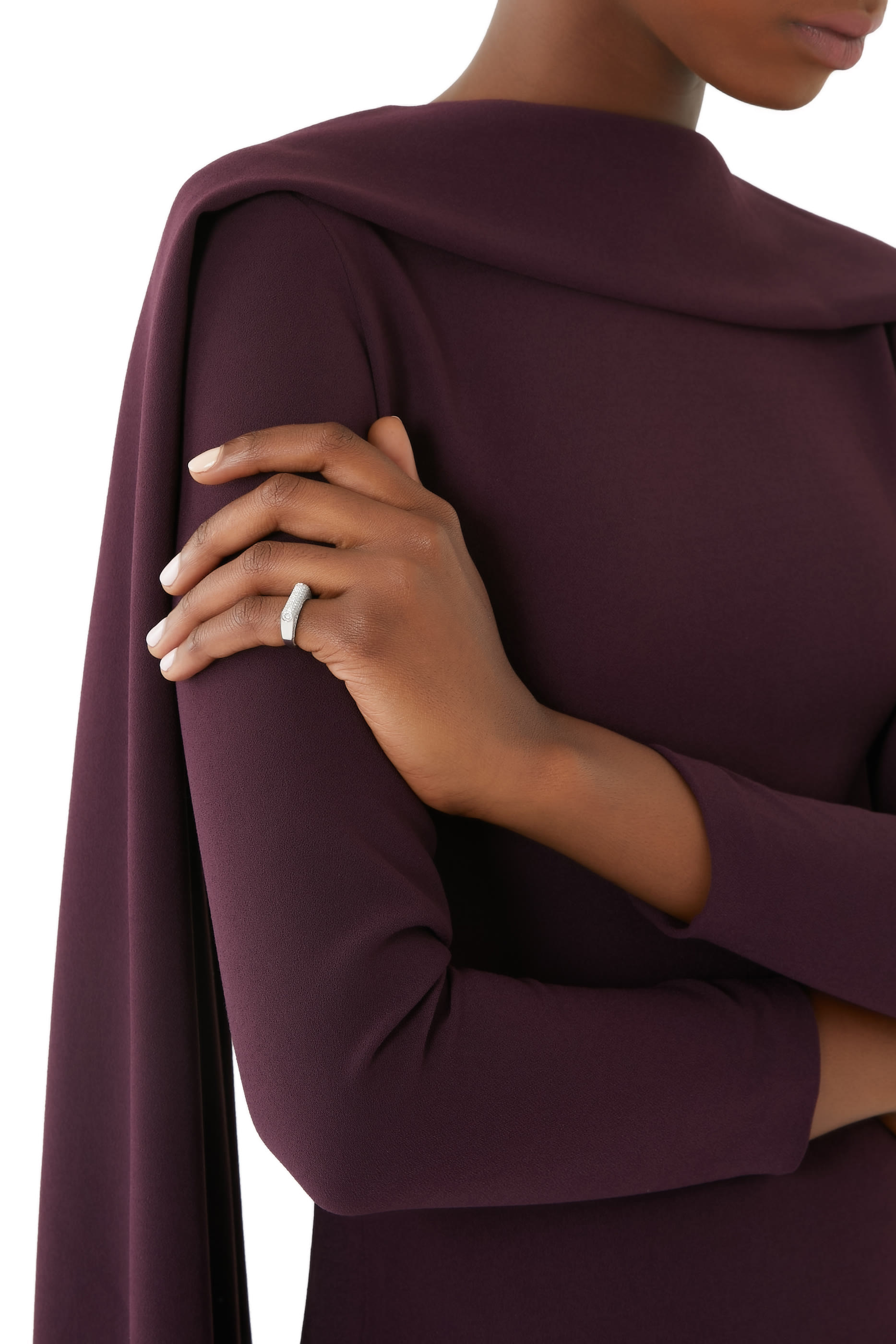 Grace Ring, 14k White Gold with Diamonds