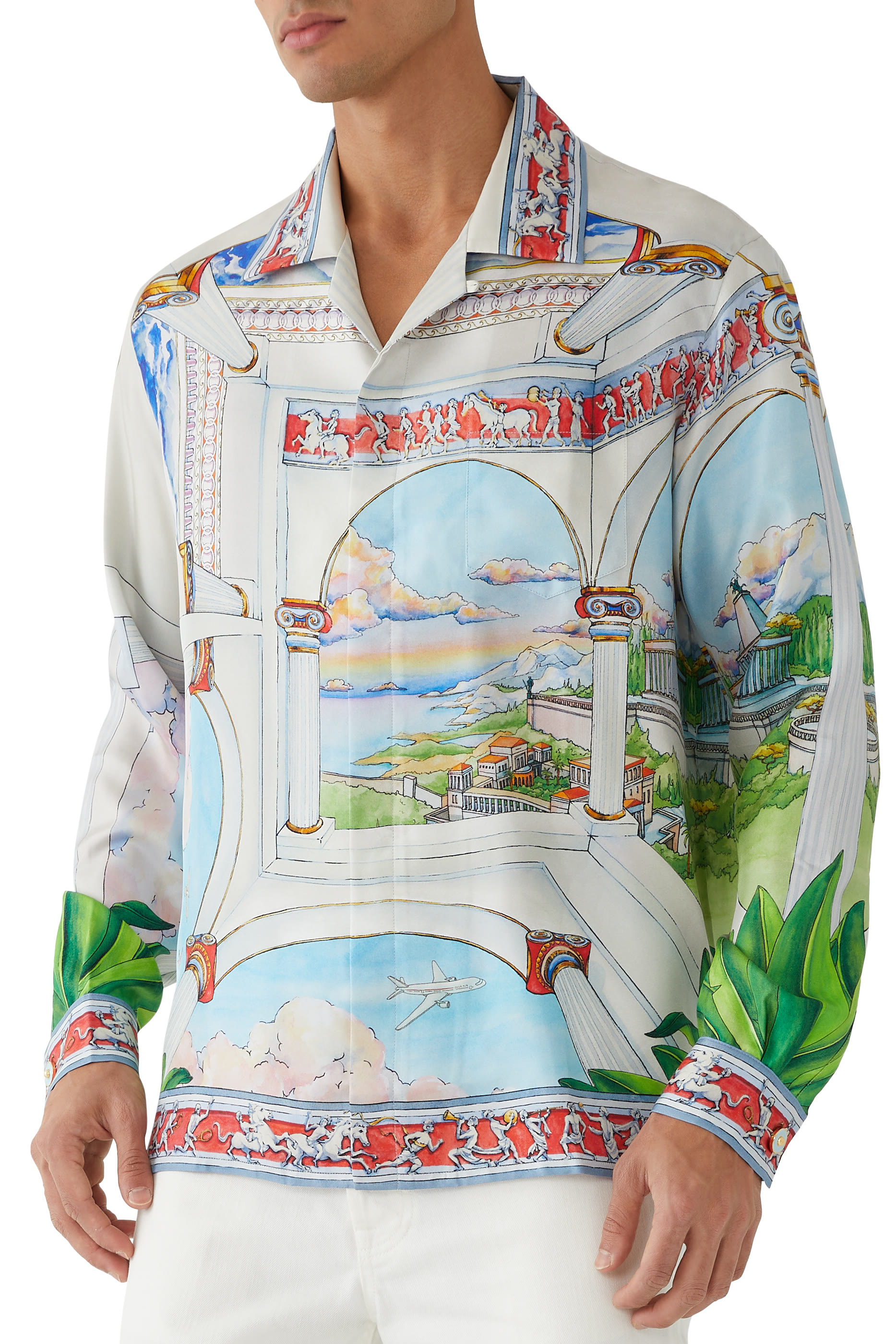 Long Sleeve Cuban Collar Shirt