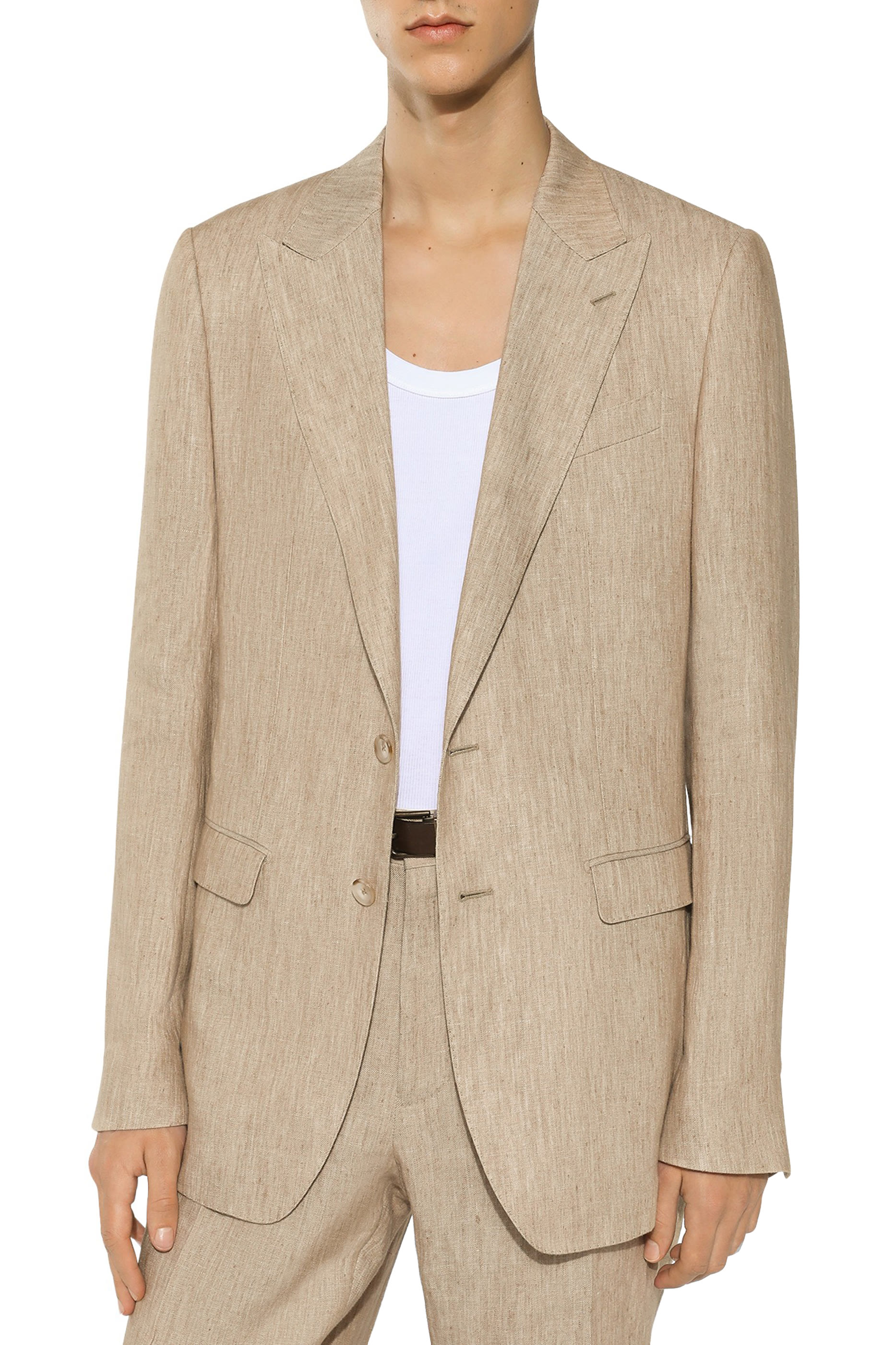 Single-Breasted Linen Taormina Jacket