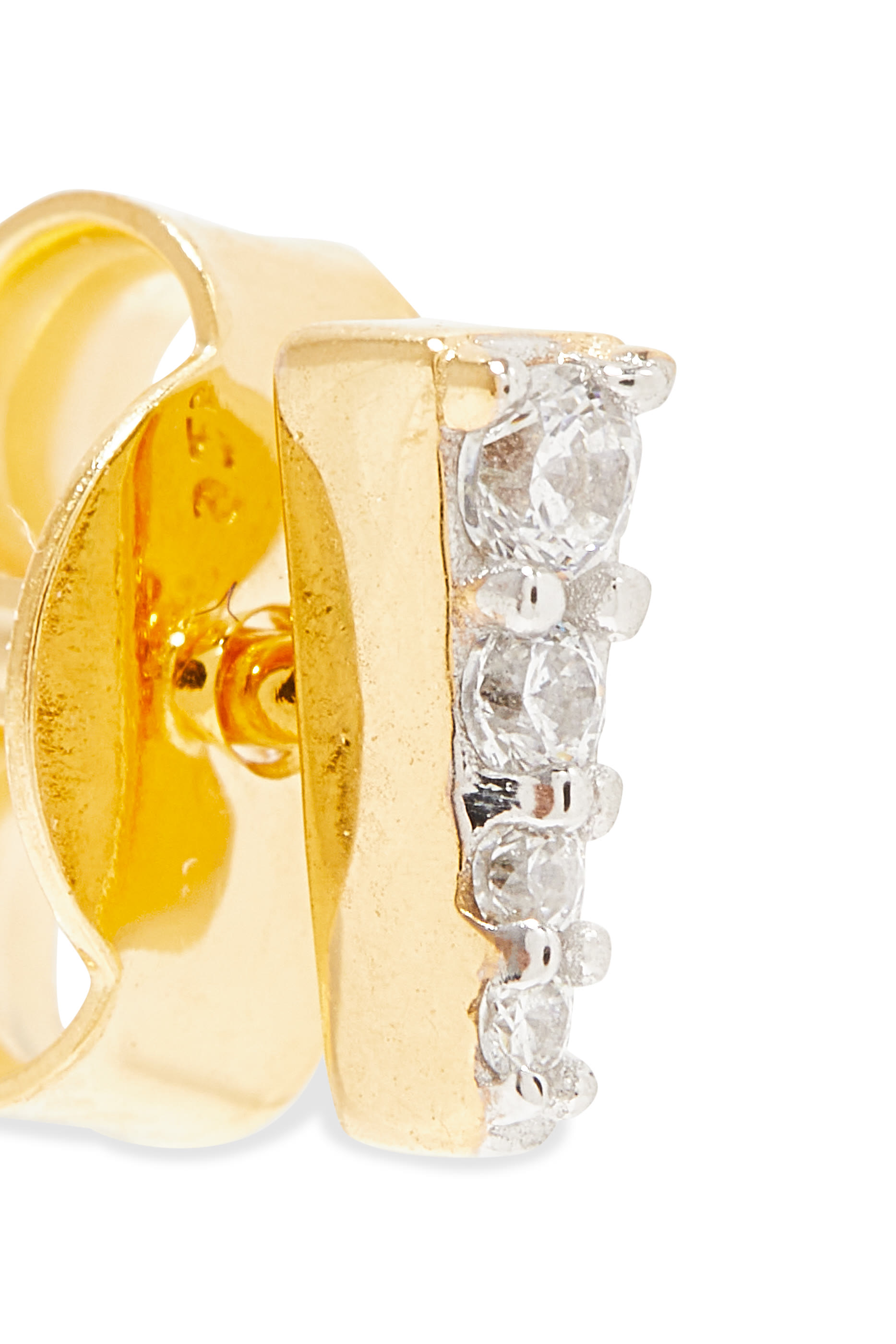 Celestial Pave Spike Stud Earrings, 18K Recycled Gold Plated Vermeil on Recycled Sterling Silver & White Cubic Zirconia