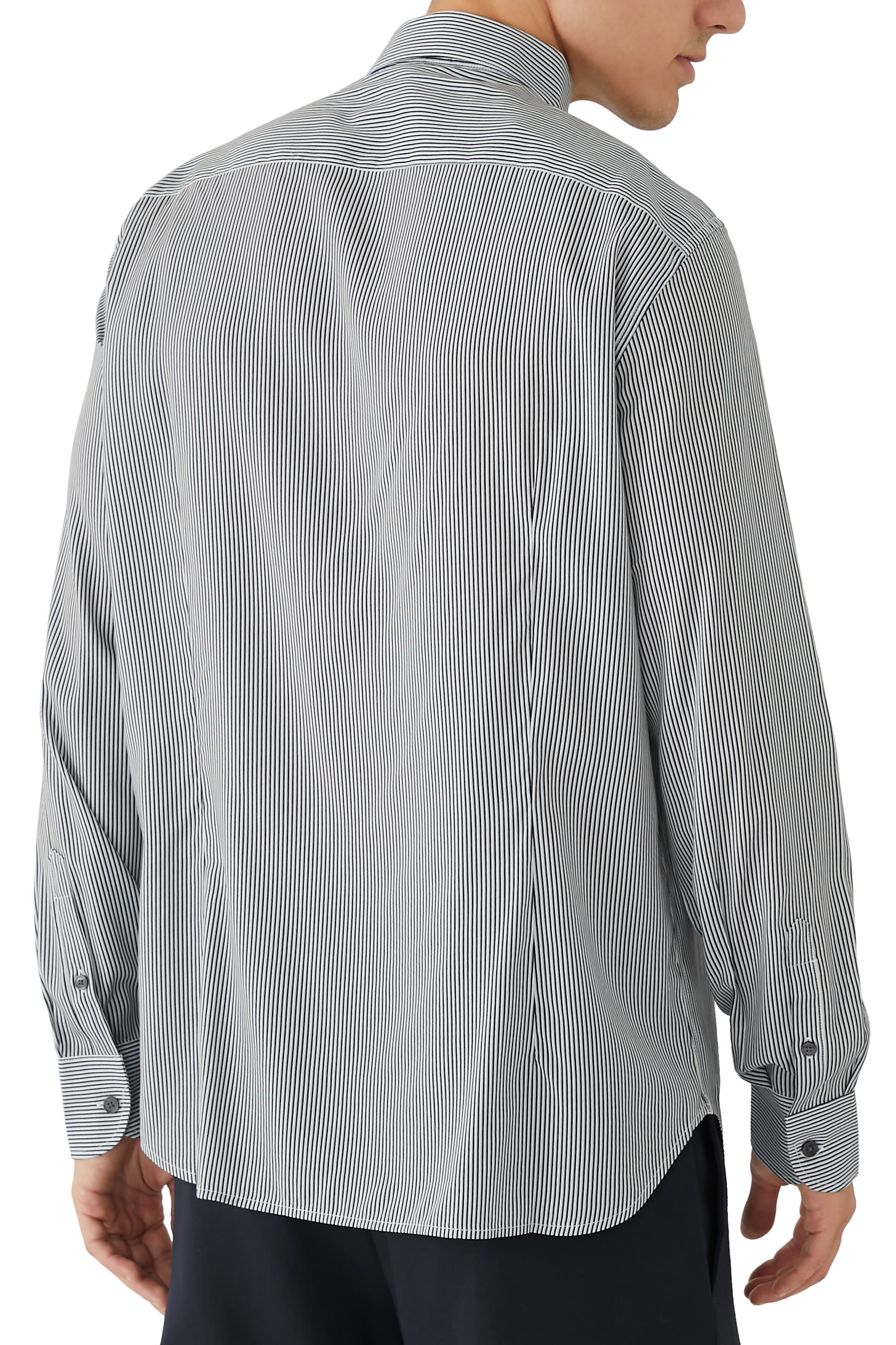 Micro Vertical Stripe Shirt