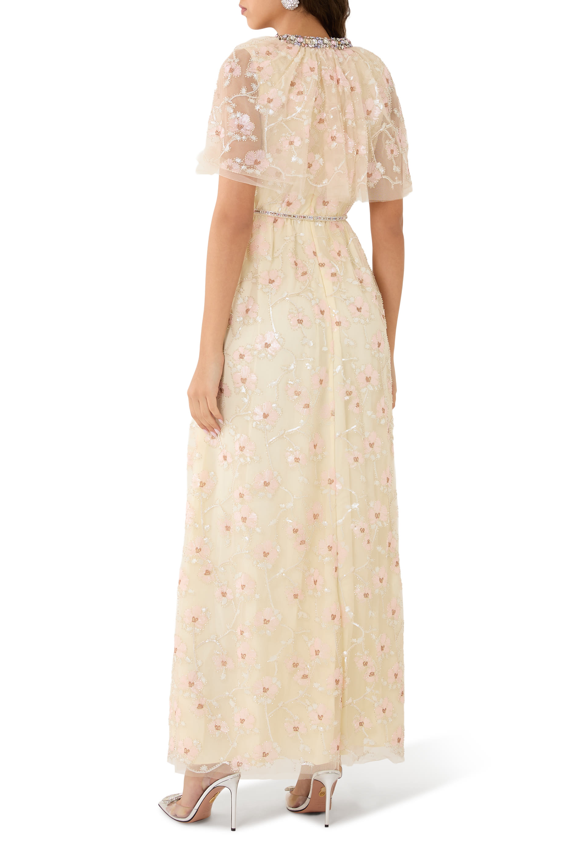 Floral Embellished Maxi Dress