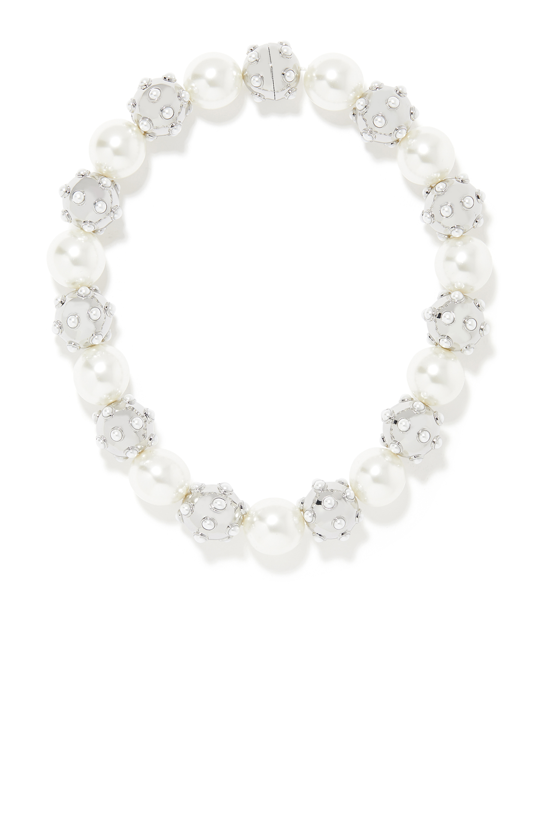 The Pearl Dot Statement Necklace