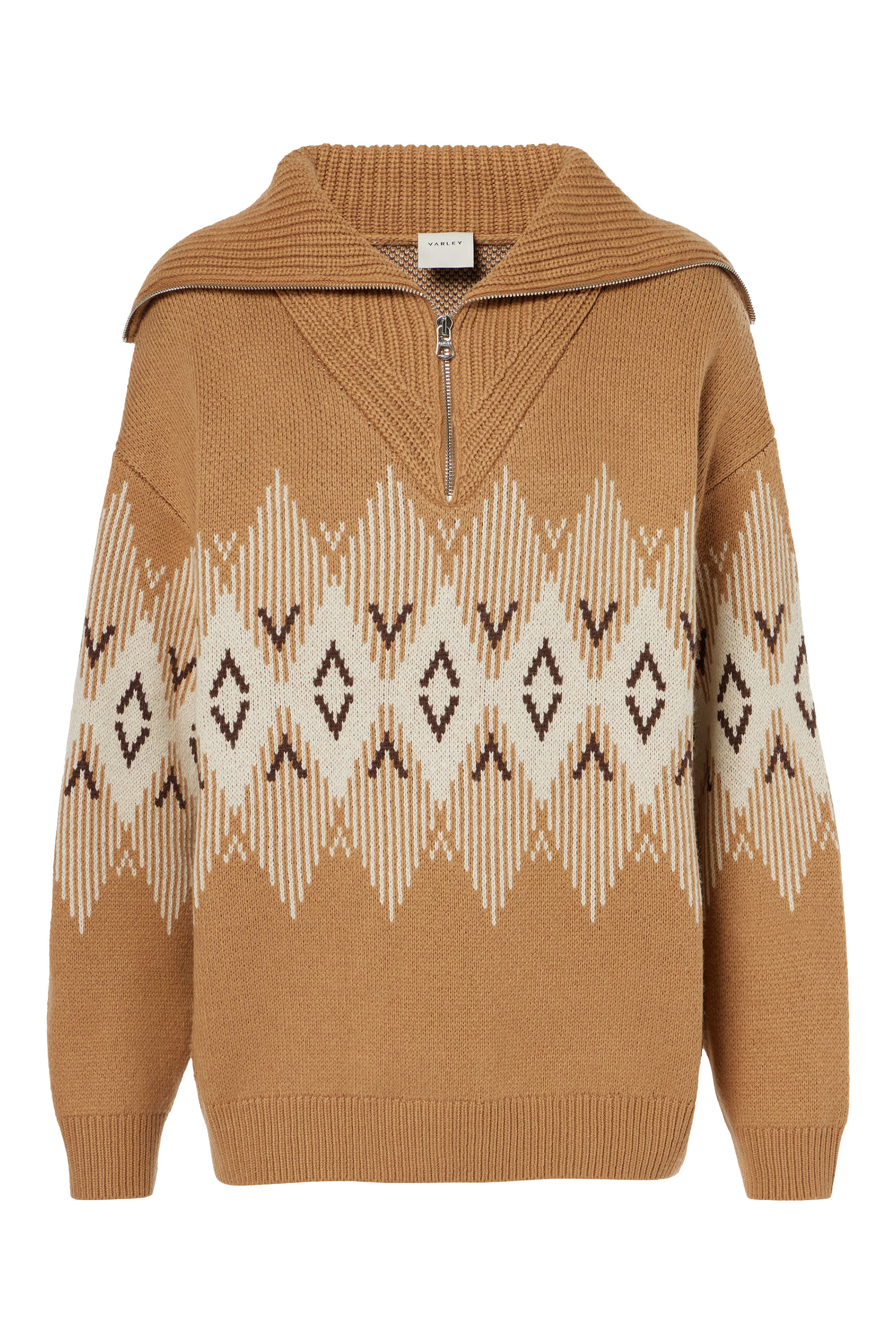 Heidi Jacquard Half-Zip Sweater