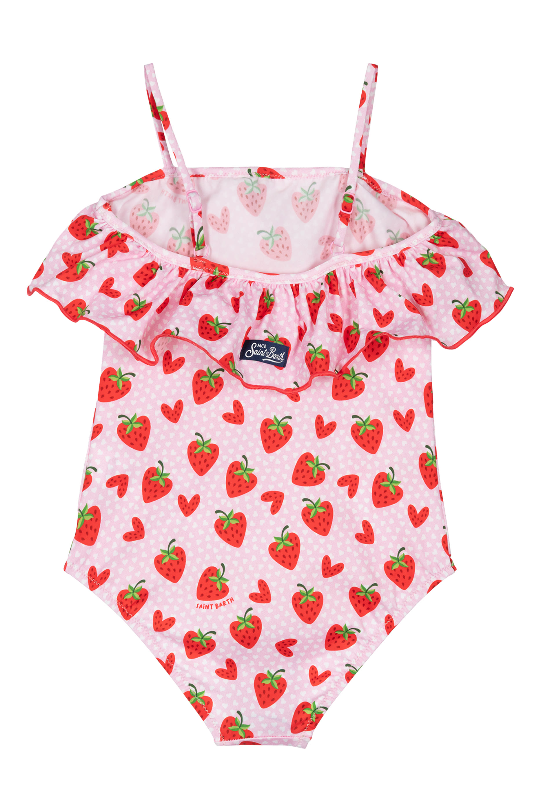 Kids One-Piece Swimsuit with Strawberry Print