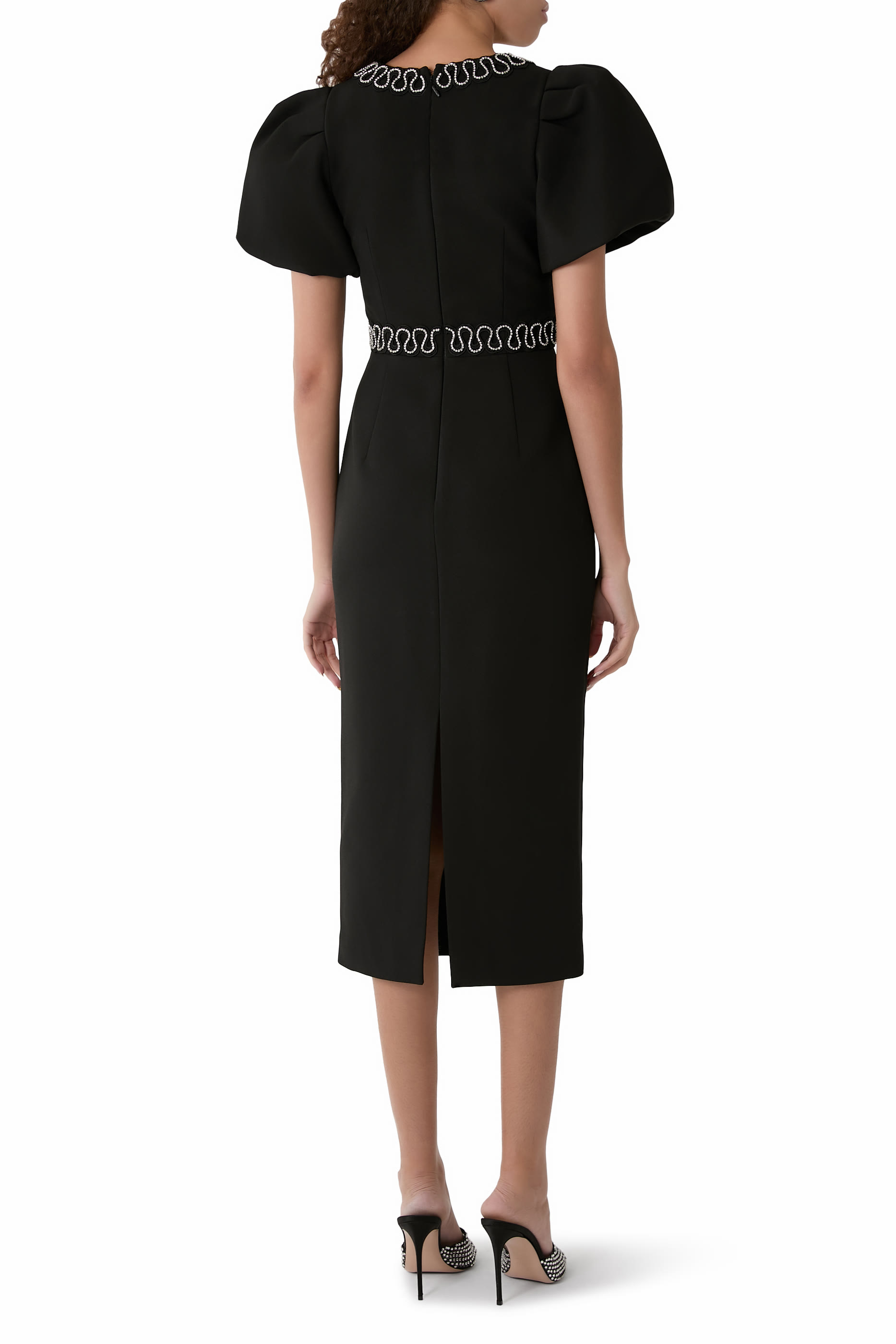 Nyx Puff Sleeve Midi Dress