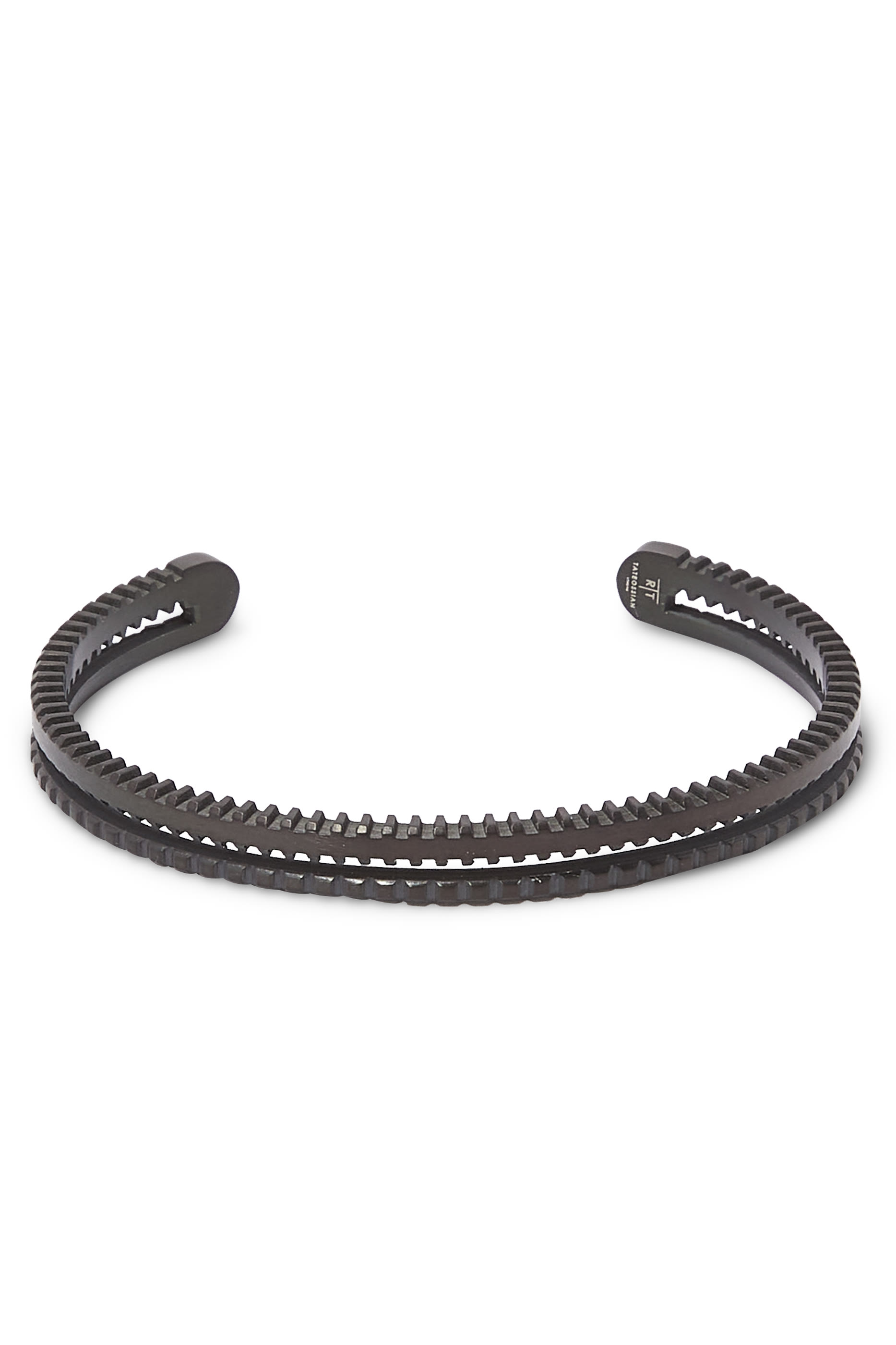 Black IP Plated Stainless Steel Elements Bangle