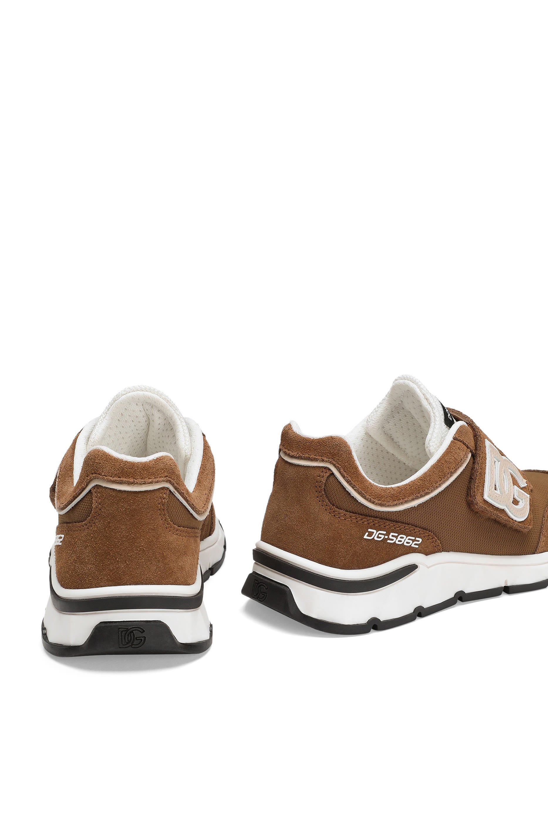 Kids  DG Running Split Calfskin Sneakers
