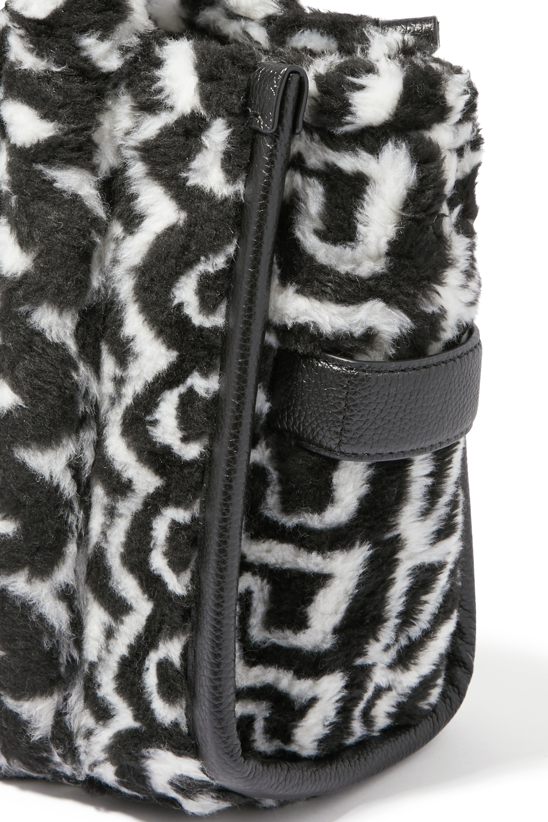 Fleece Crossbody Tote Bag