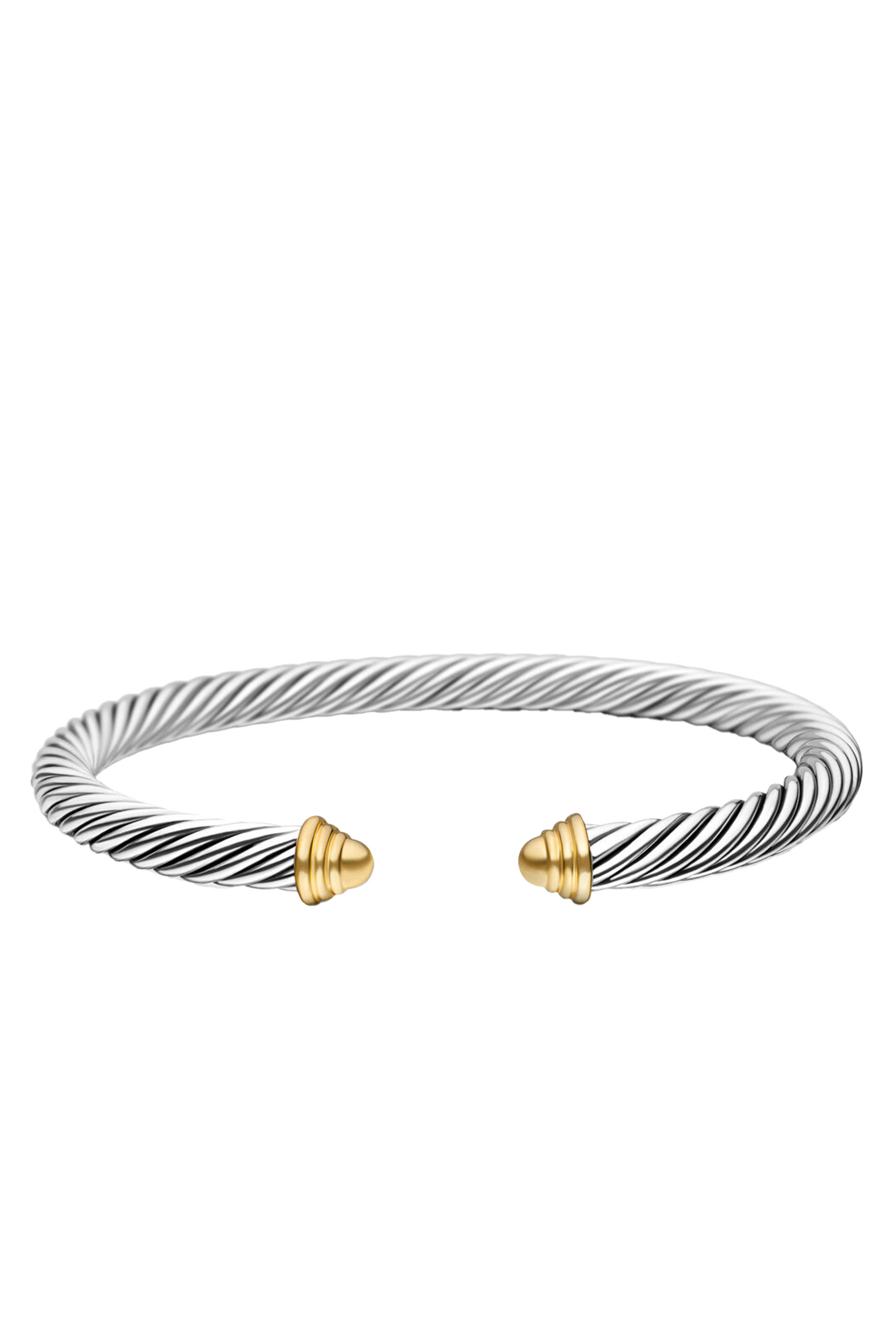 Classic Cable Bracelet, 14k Yellow Gold & Sterling Silver