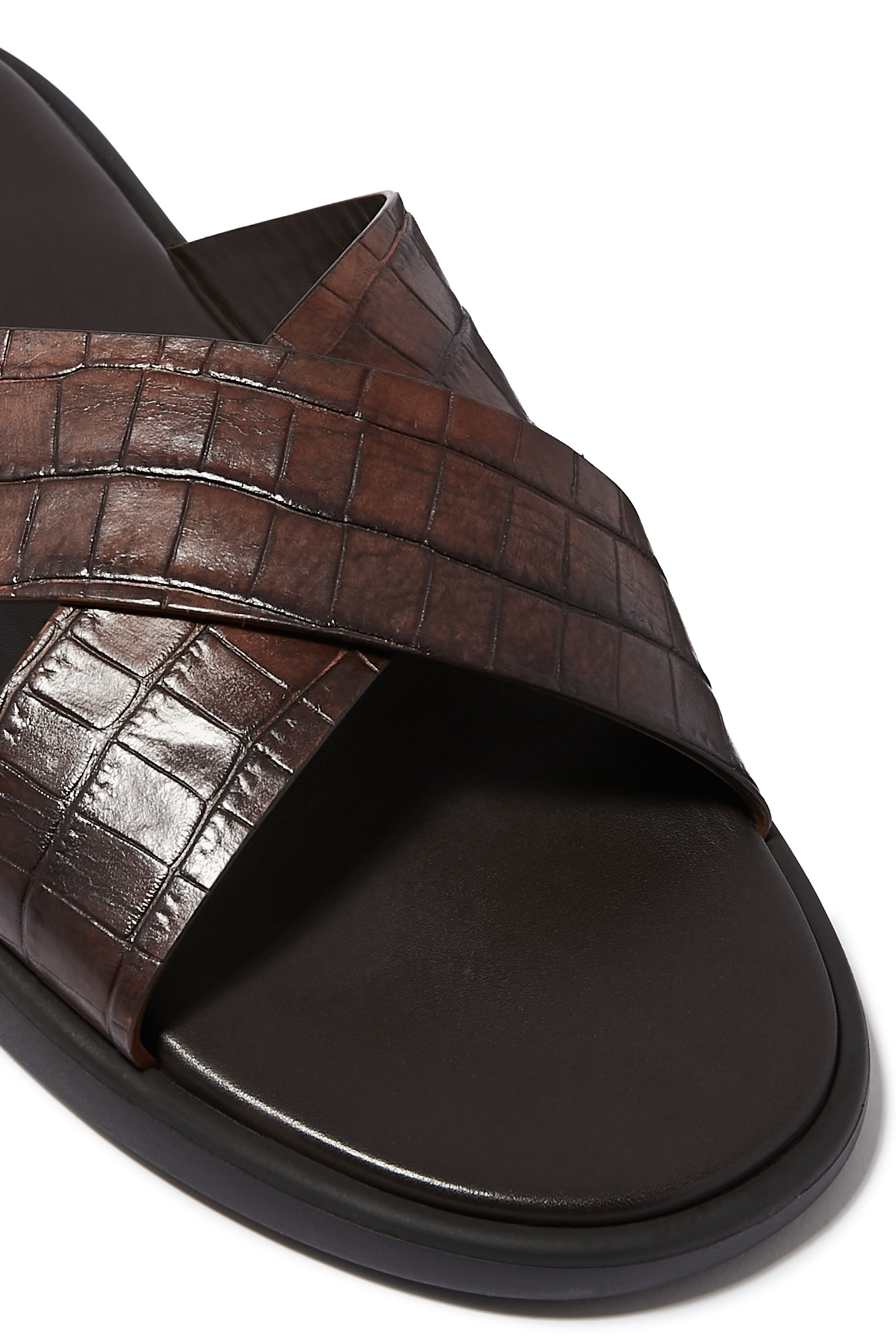 Mykonos Flat Leather Sandals