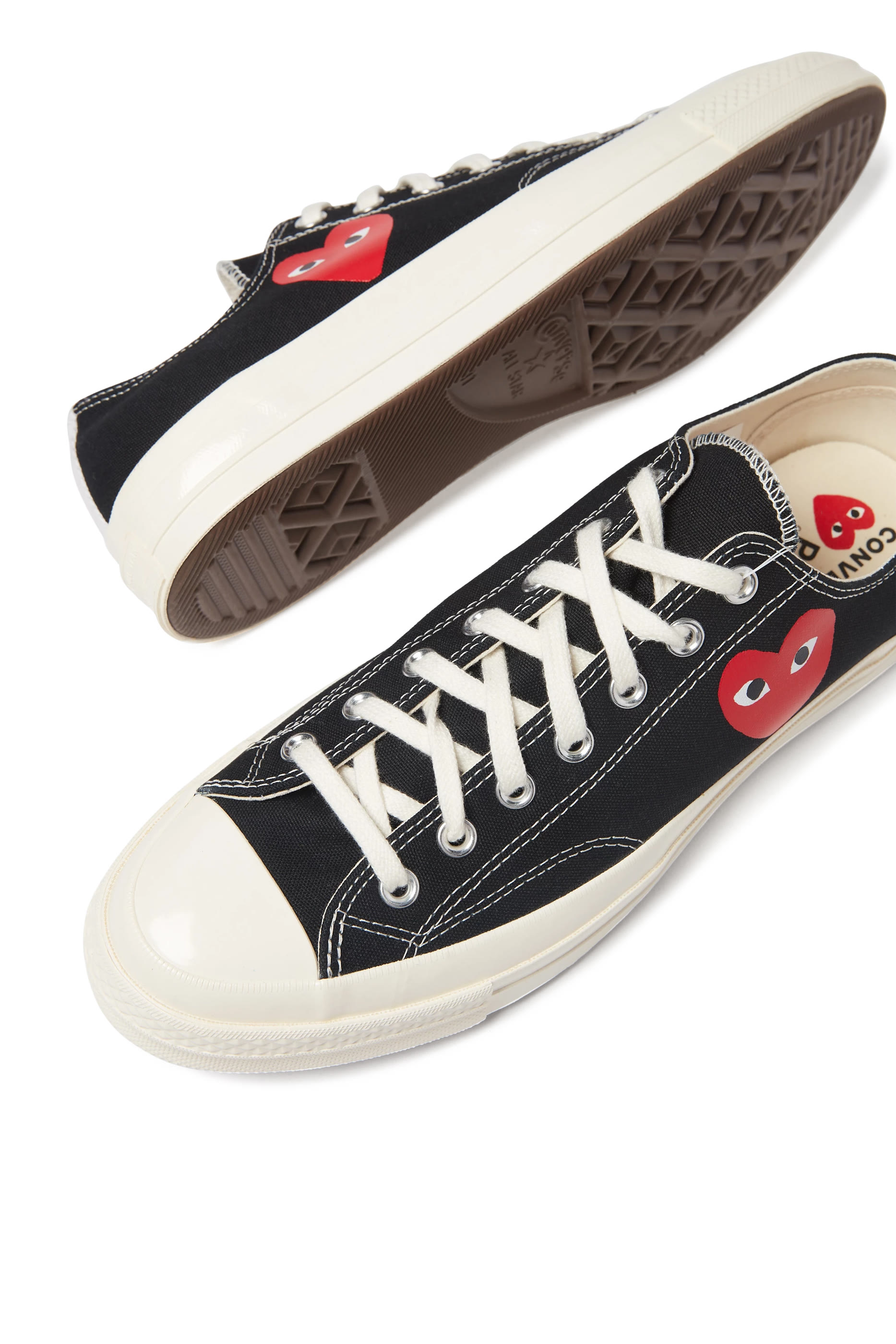 Converse Small Red Heart Low Top Sneakers