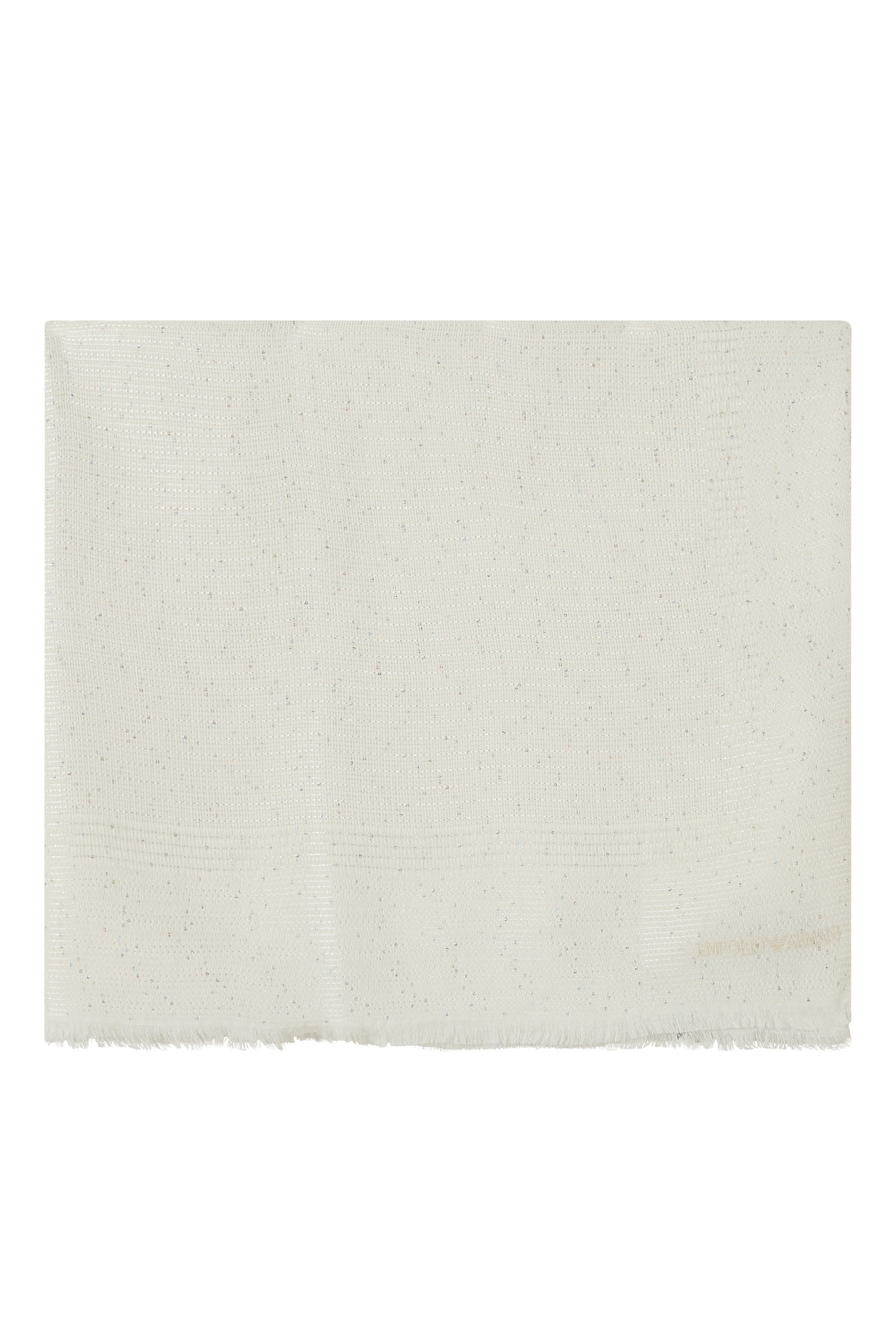 Embroidered Logo Sequin Stole