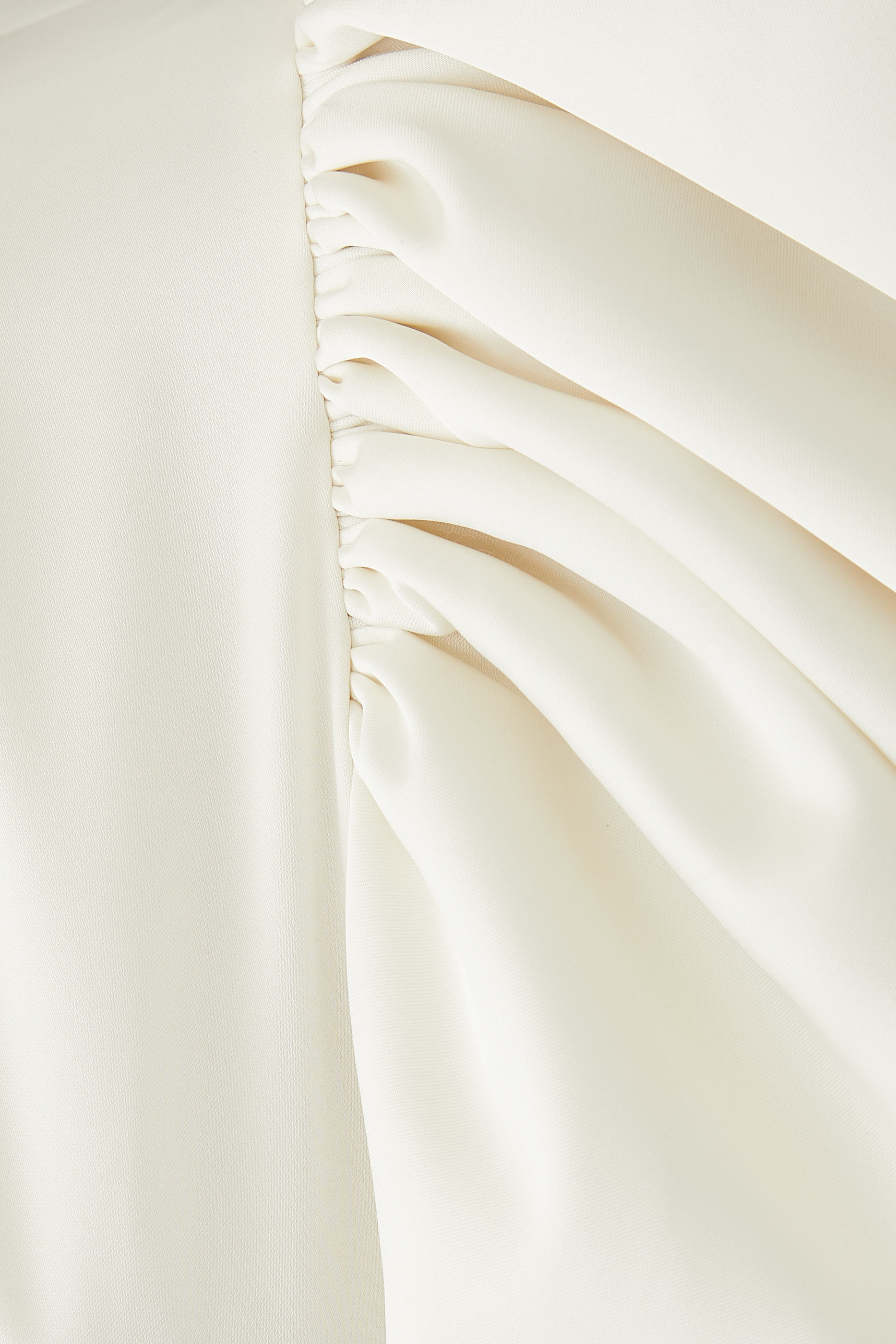 Satin Puff Midi Dress