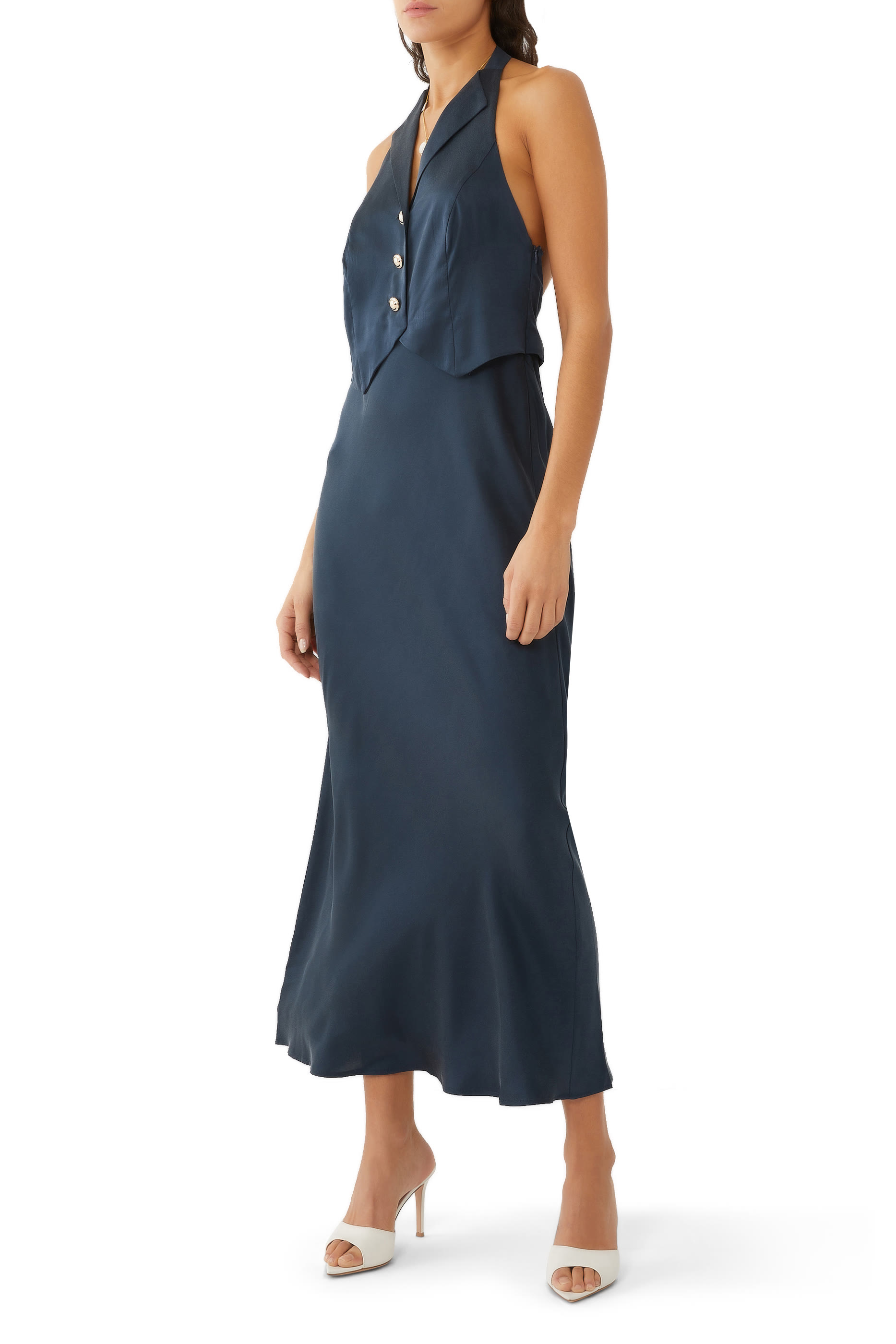 Estella Waistcoat Midi Dress