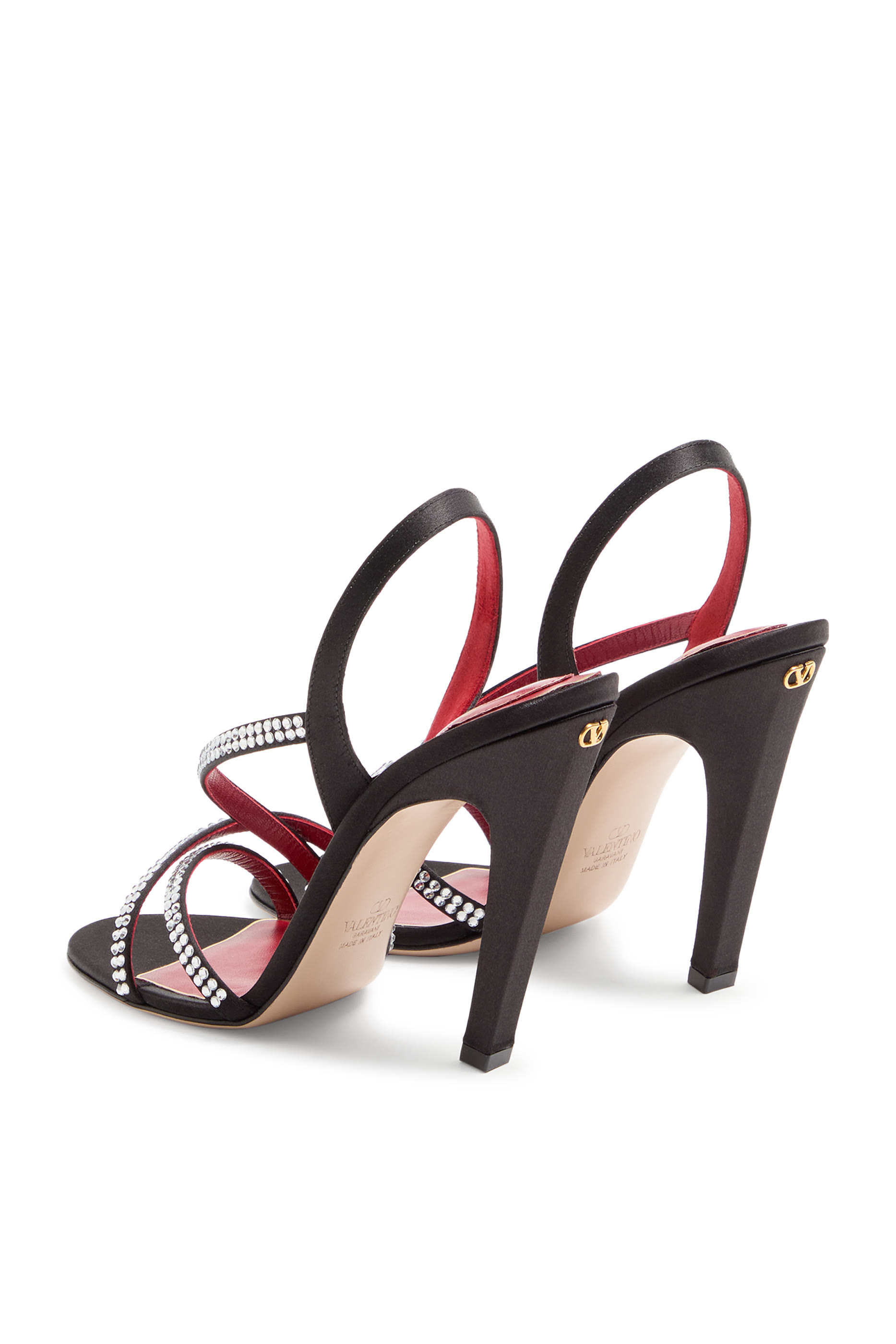 Dans Le Foyer 105 Satin Sandal with Crystals 