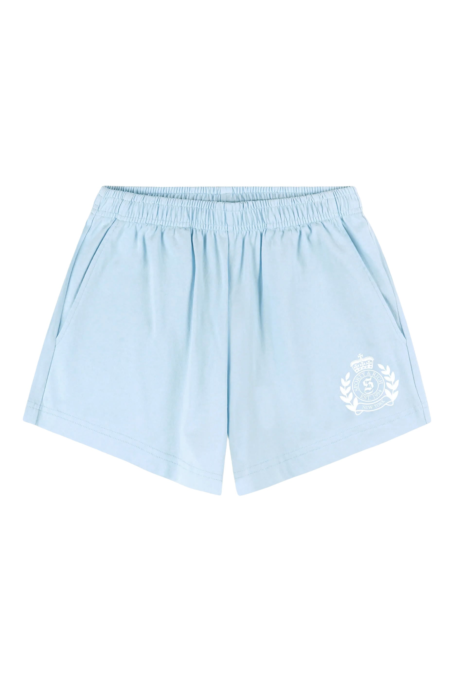 NY Crest Embroidered Disco Shorts 