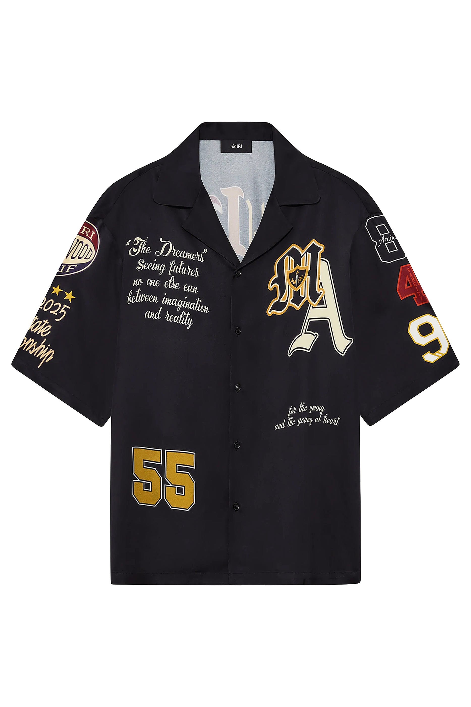 Varsity Patch Oversized Camp Shirt