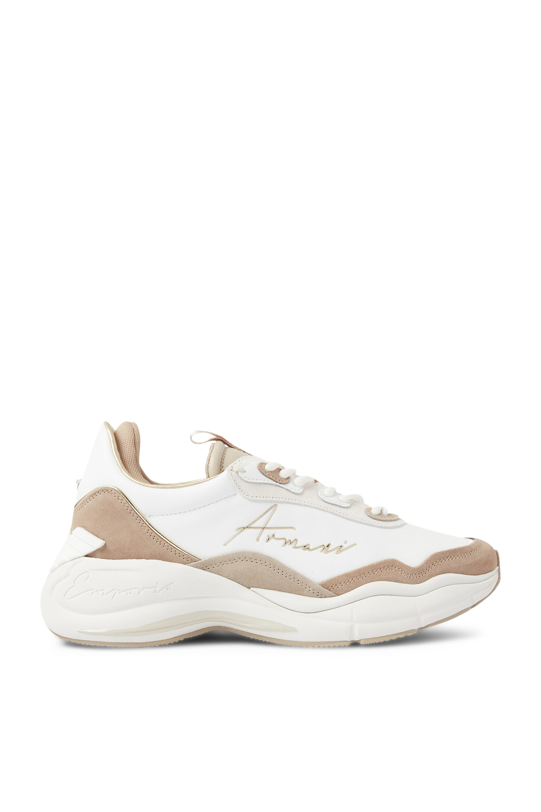 Leather Sneakers With Suede Details