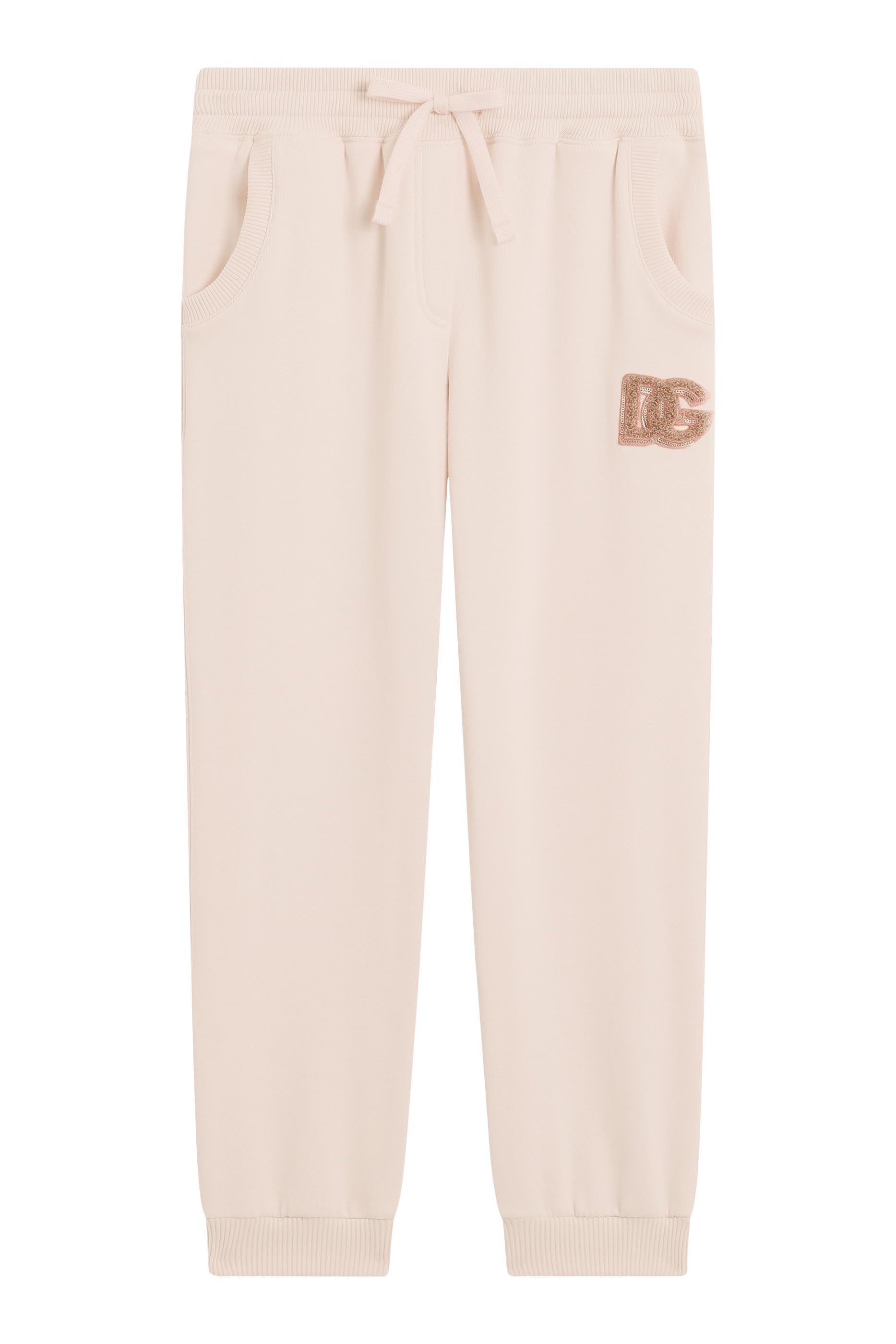 Kids DG Sequin Patch Oversized Fleece Trousers