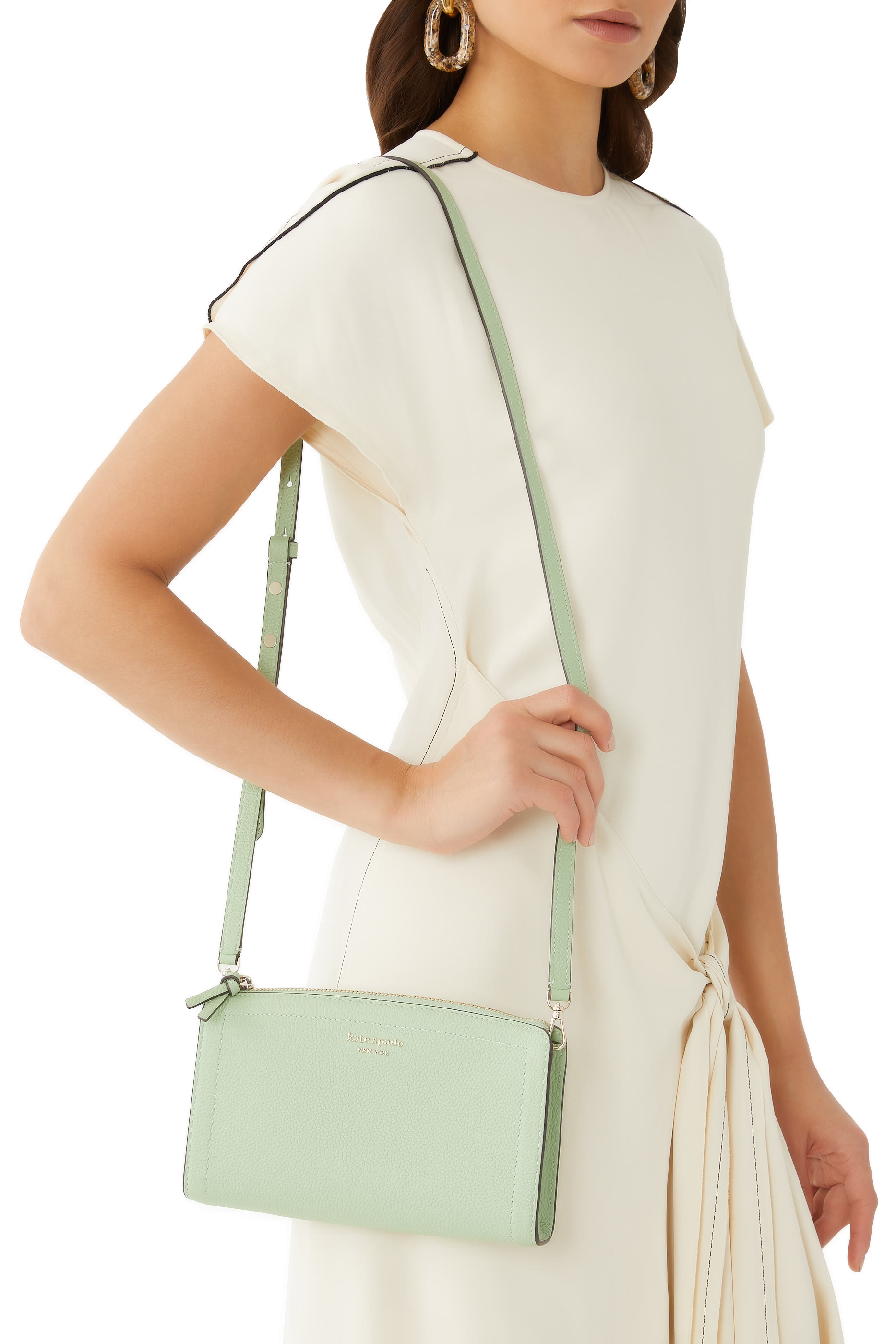 Knott Pebbled Leather Small Crossbody Bag