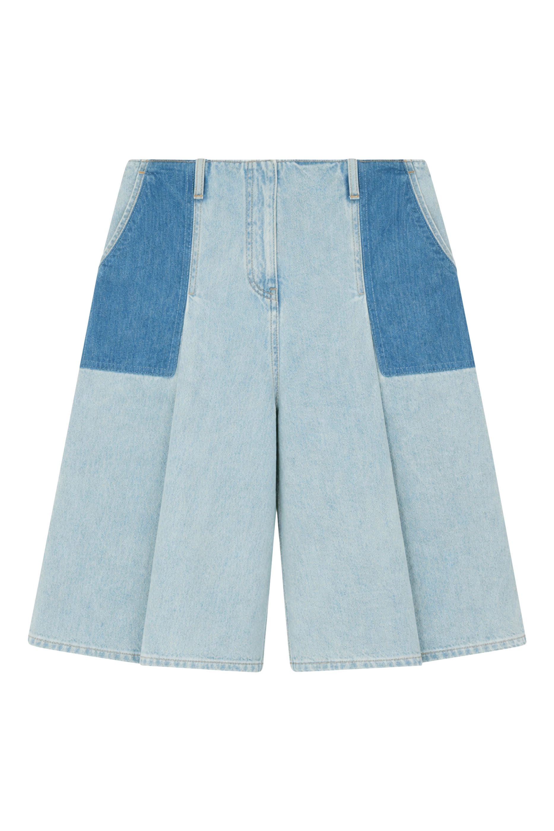 Ghost Patch Denim Bermuda Shorts