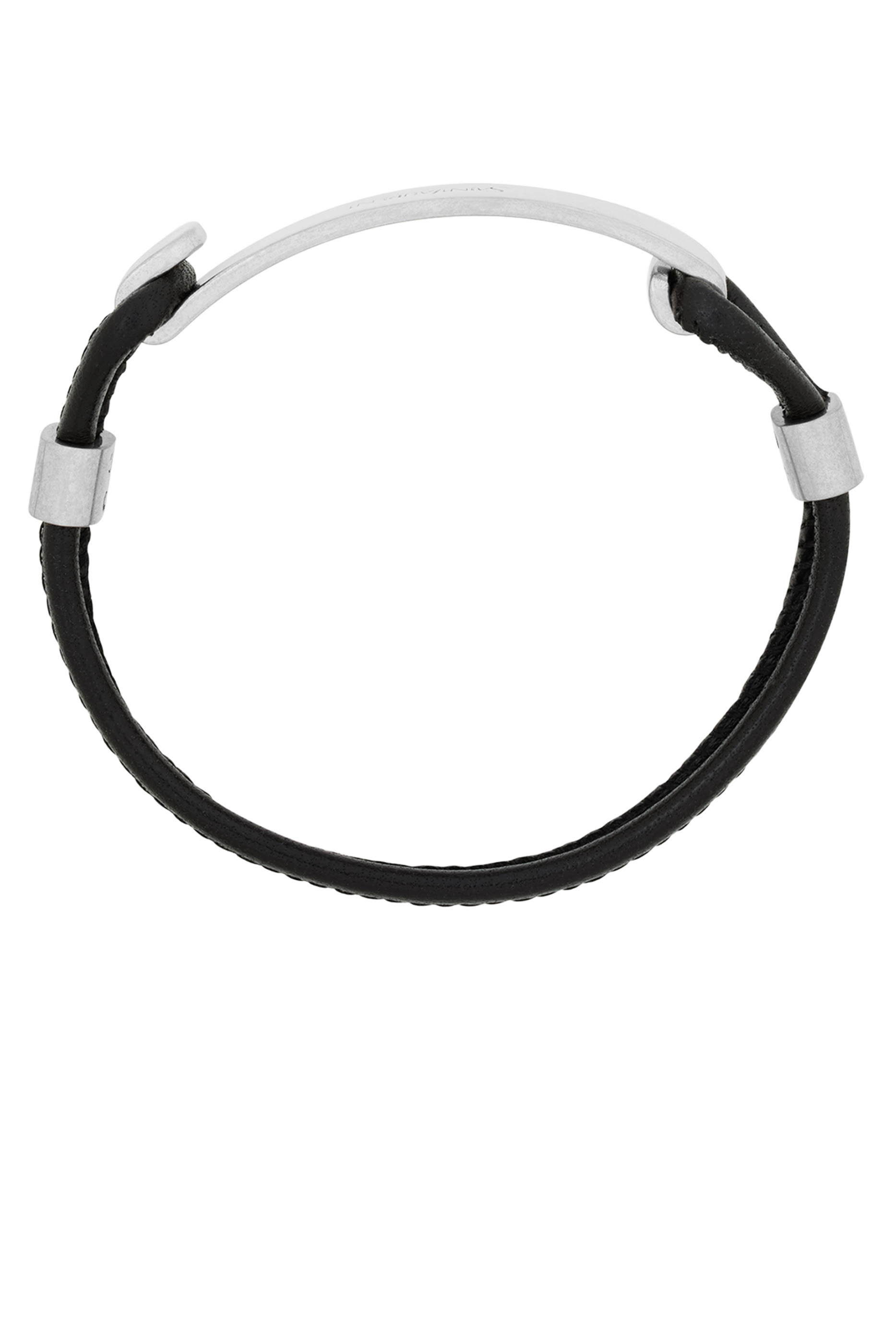 ID Bracelet in Leather and Metal