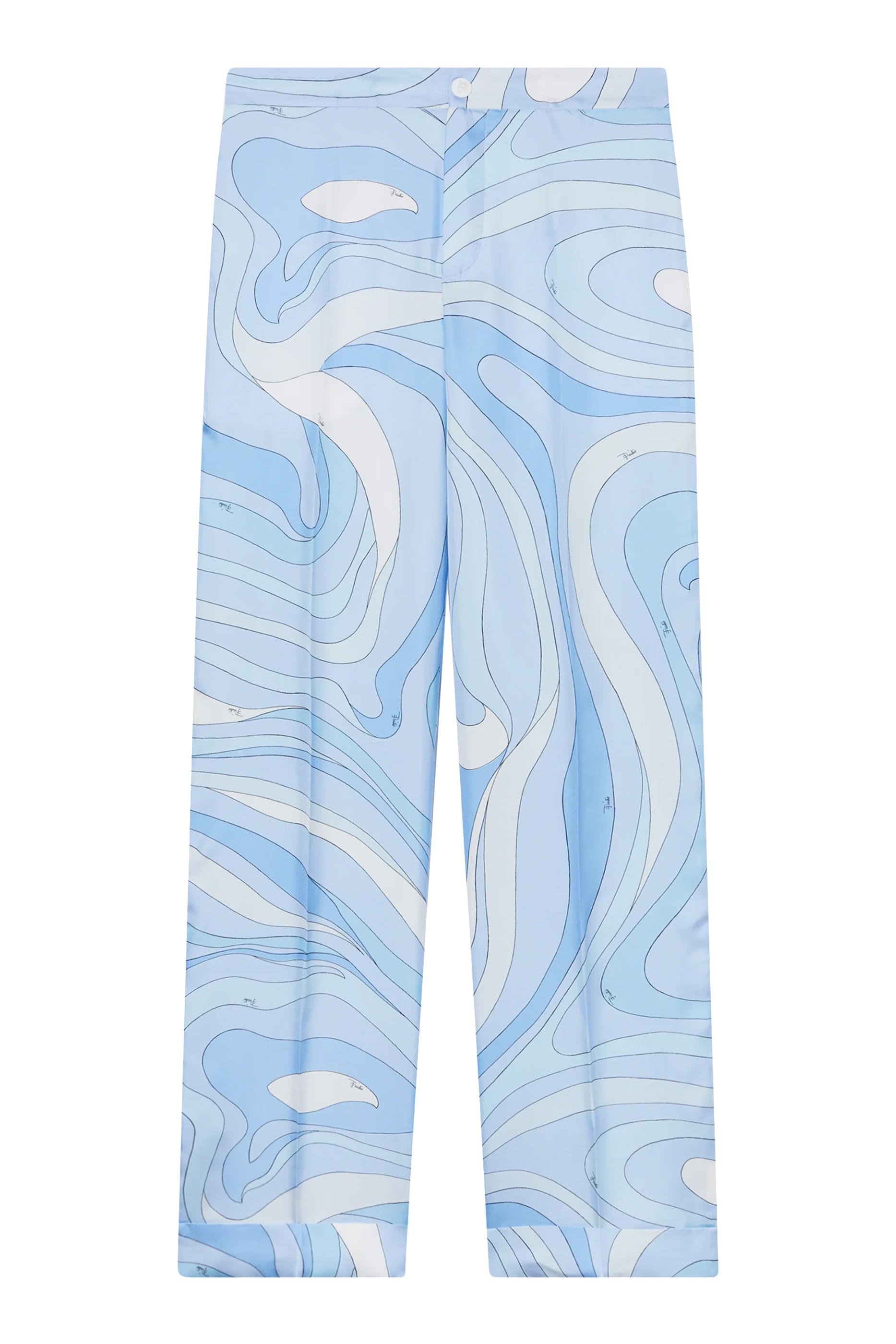 Marmo Print Silk Pants