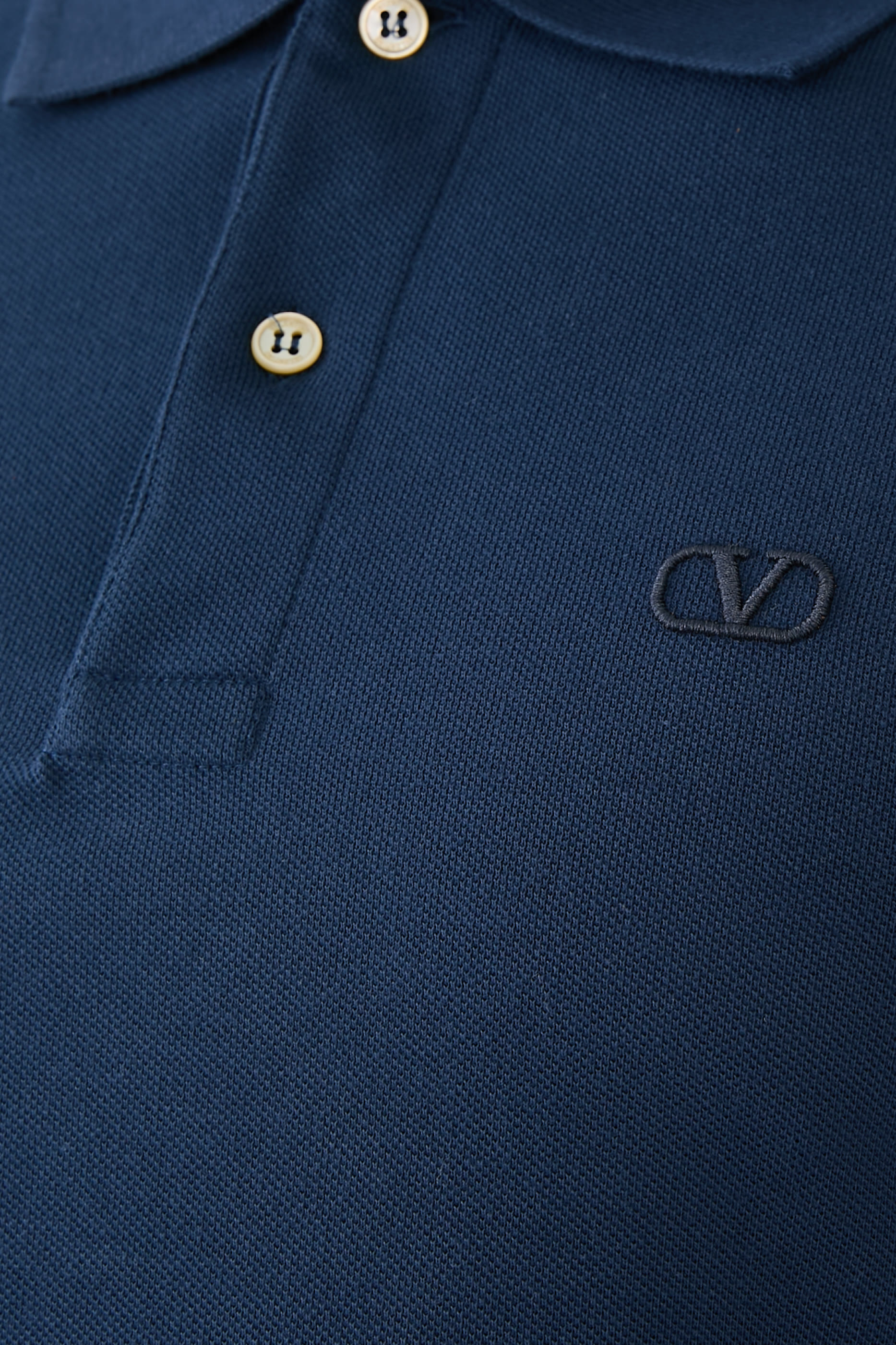 Vlogo Embroidery Cotton Piqué Polo Shirt