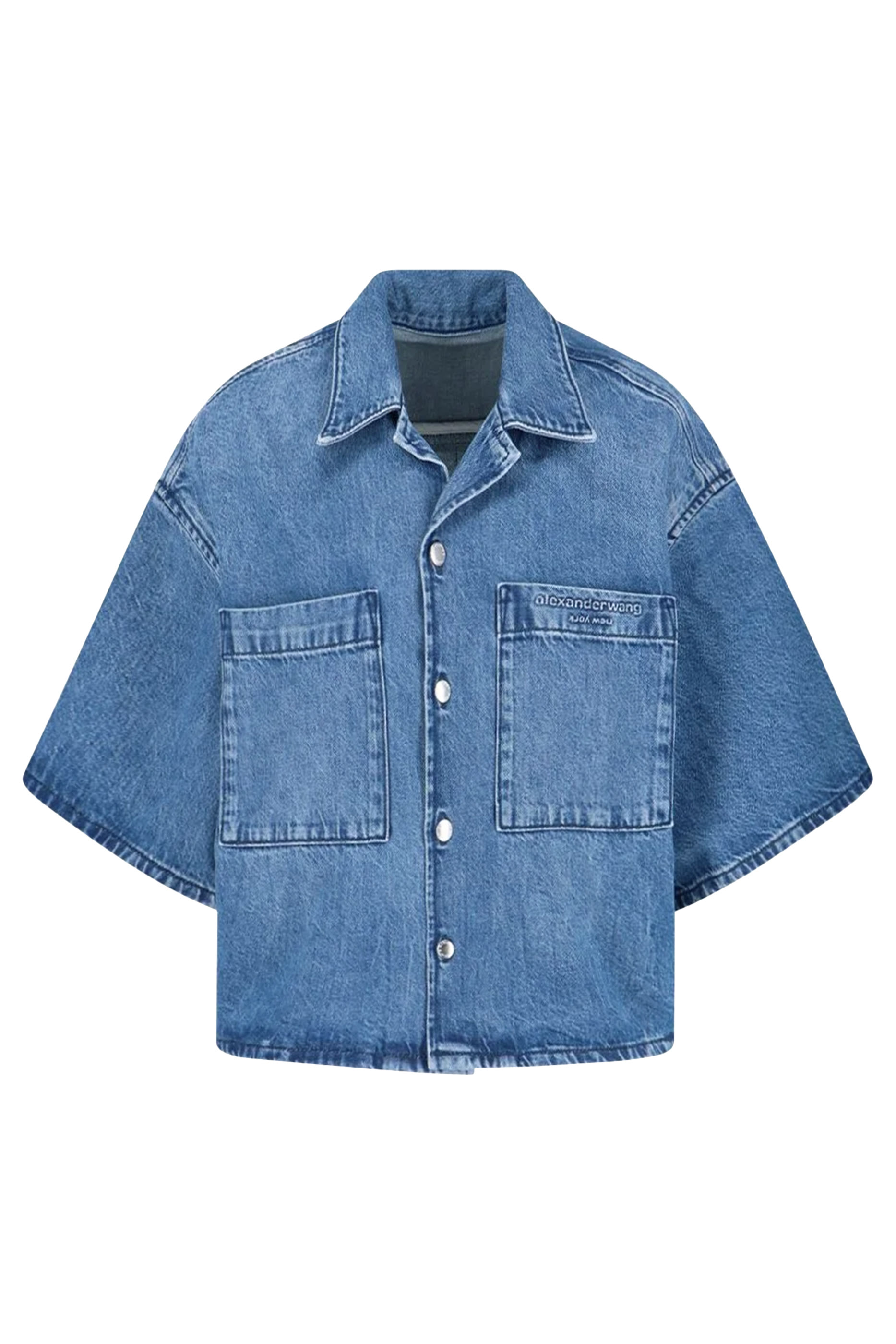 Cropped Denim Shirt
