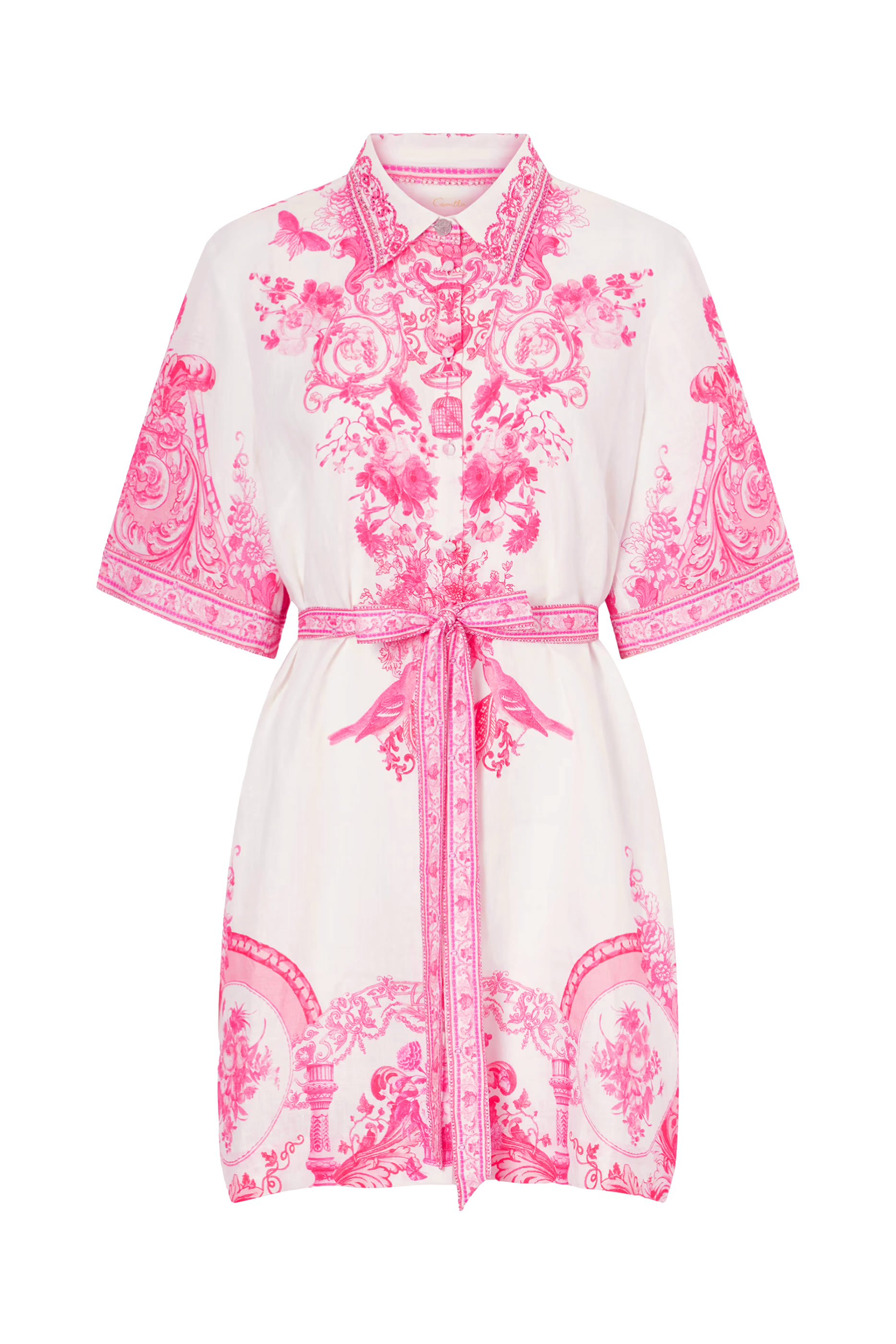 Livin La Vida Rosa Short Shirt Dress