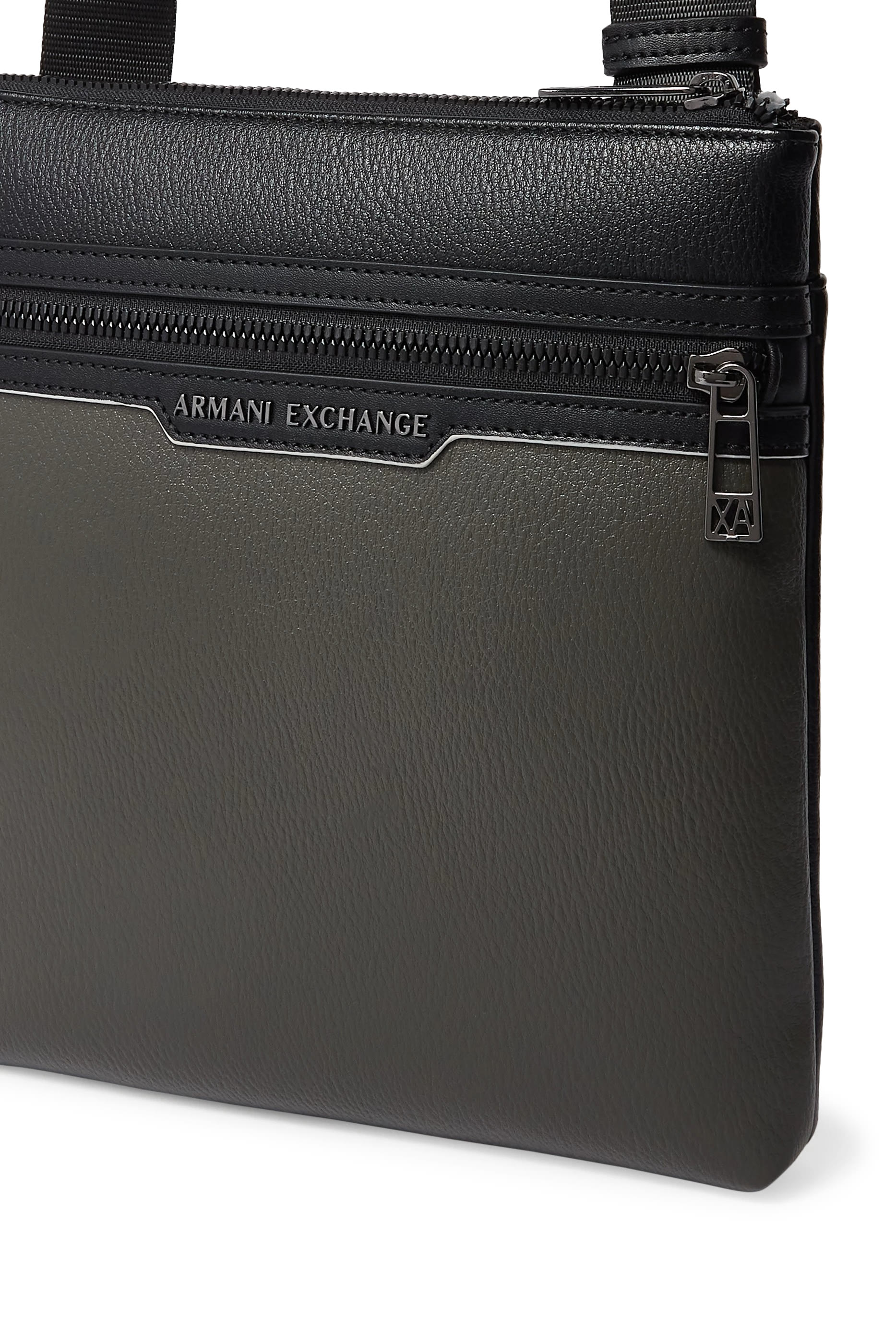 Cedric 2 Zippers Flat Crossbody Bag