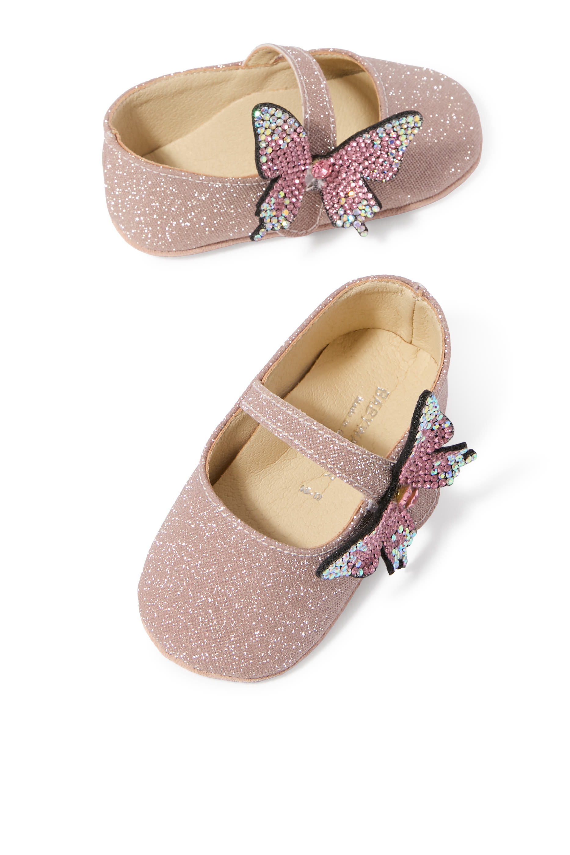 Kids Crystal Butterfly Ballet Flats