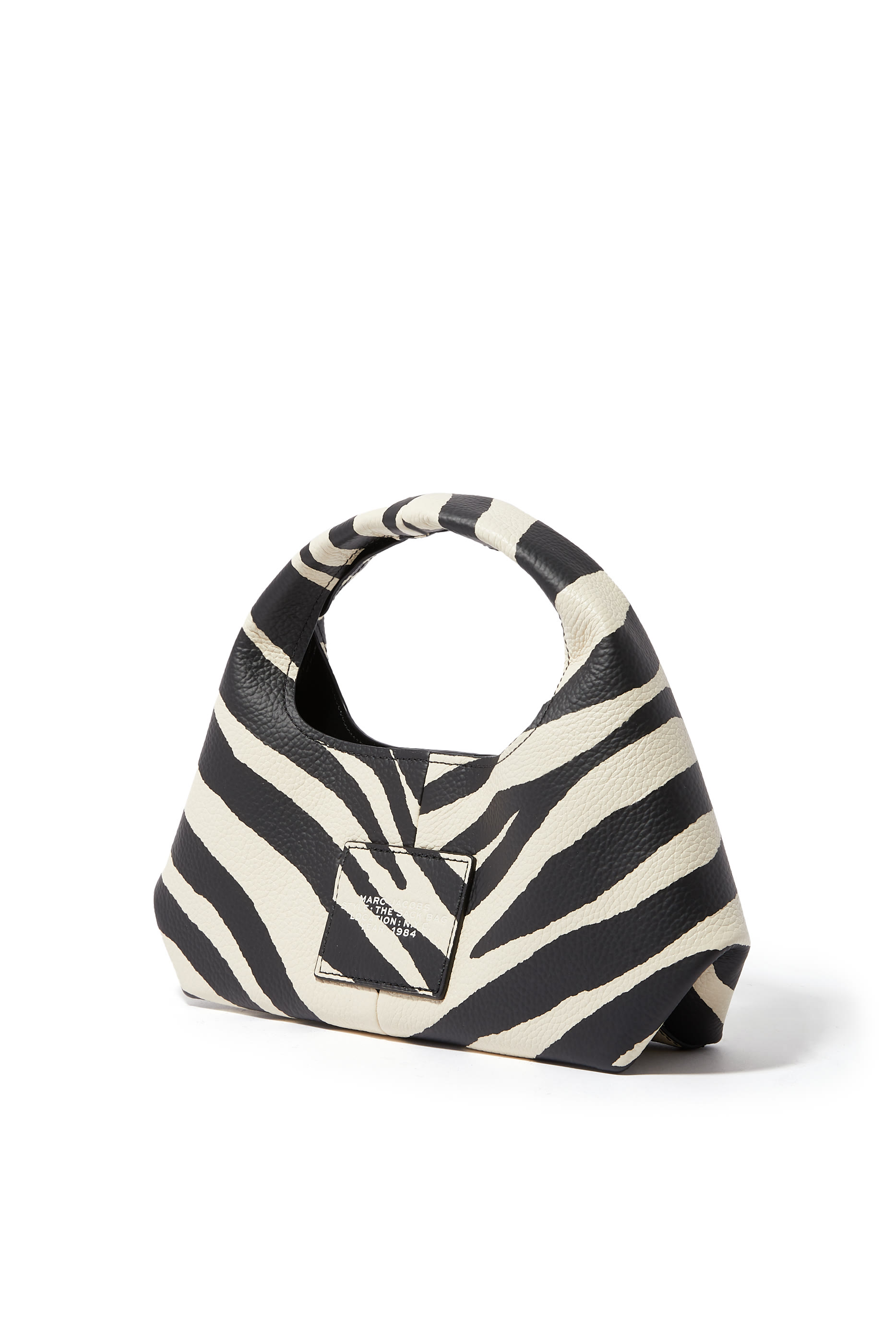 Zebra Leather Mini Sack Bag