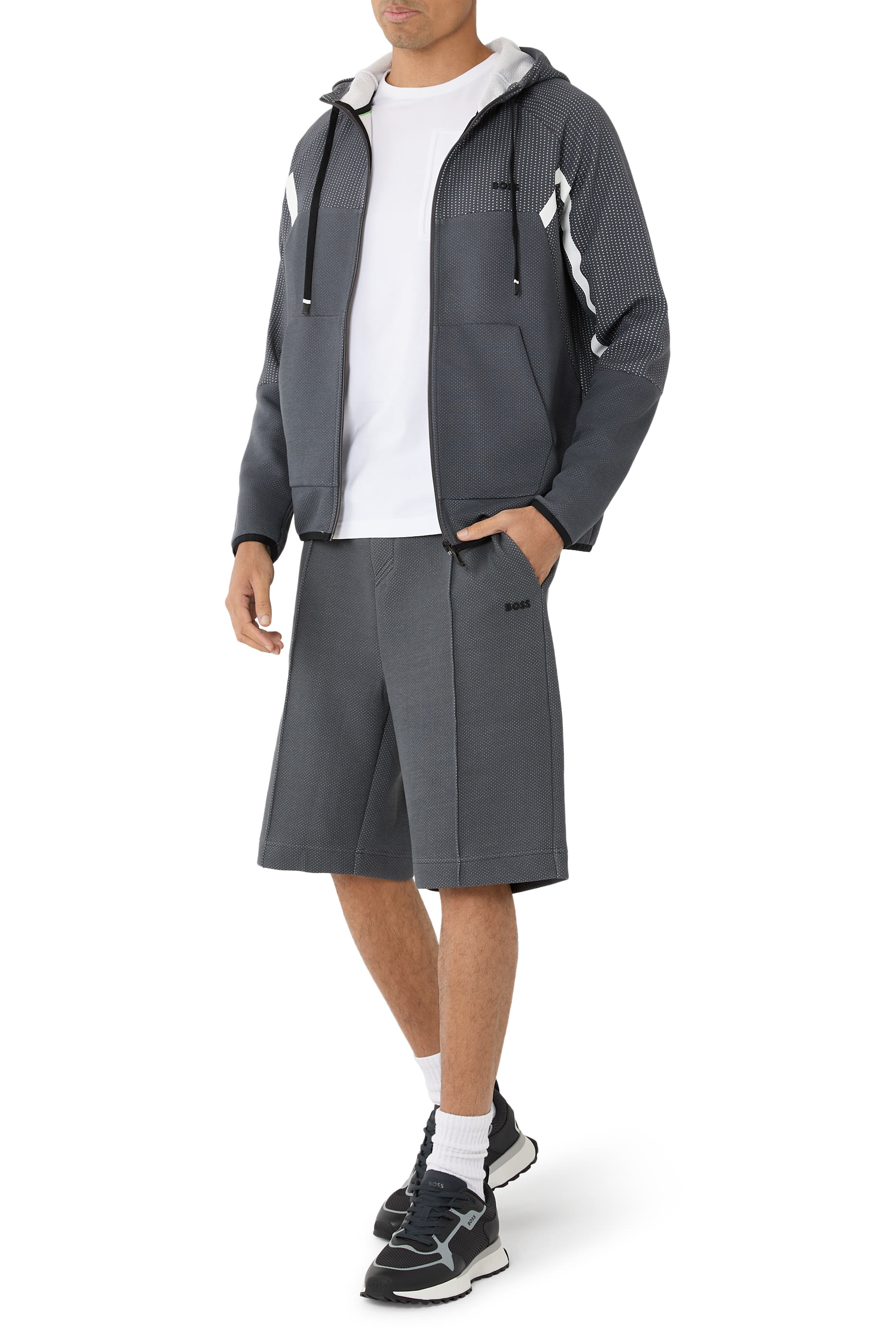 Quilted Jacquard Relaxed-Fit Shorts